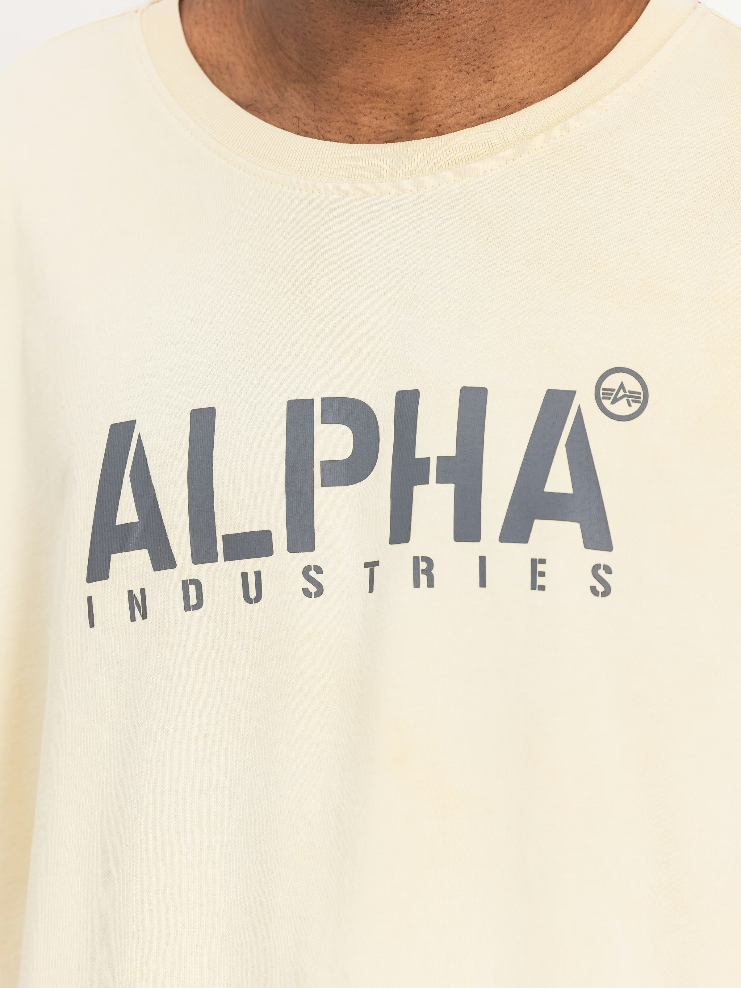 Alpha Stencil T-Shirt Vintage White-300