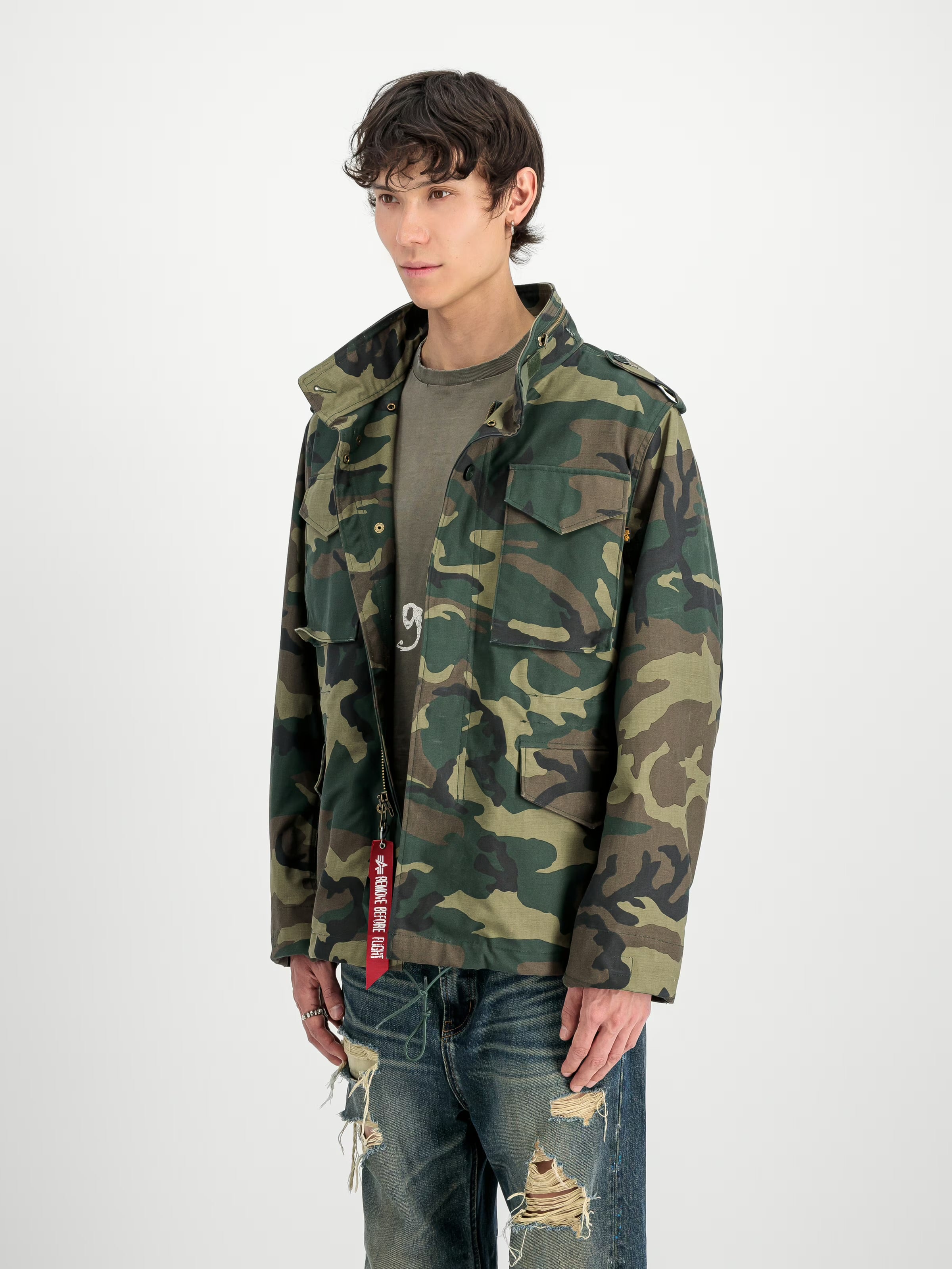 Alpha Industries Studio M-65 Camo Field Jacket (Wdl Camo 65)