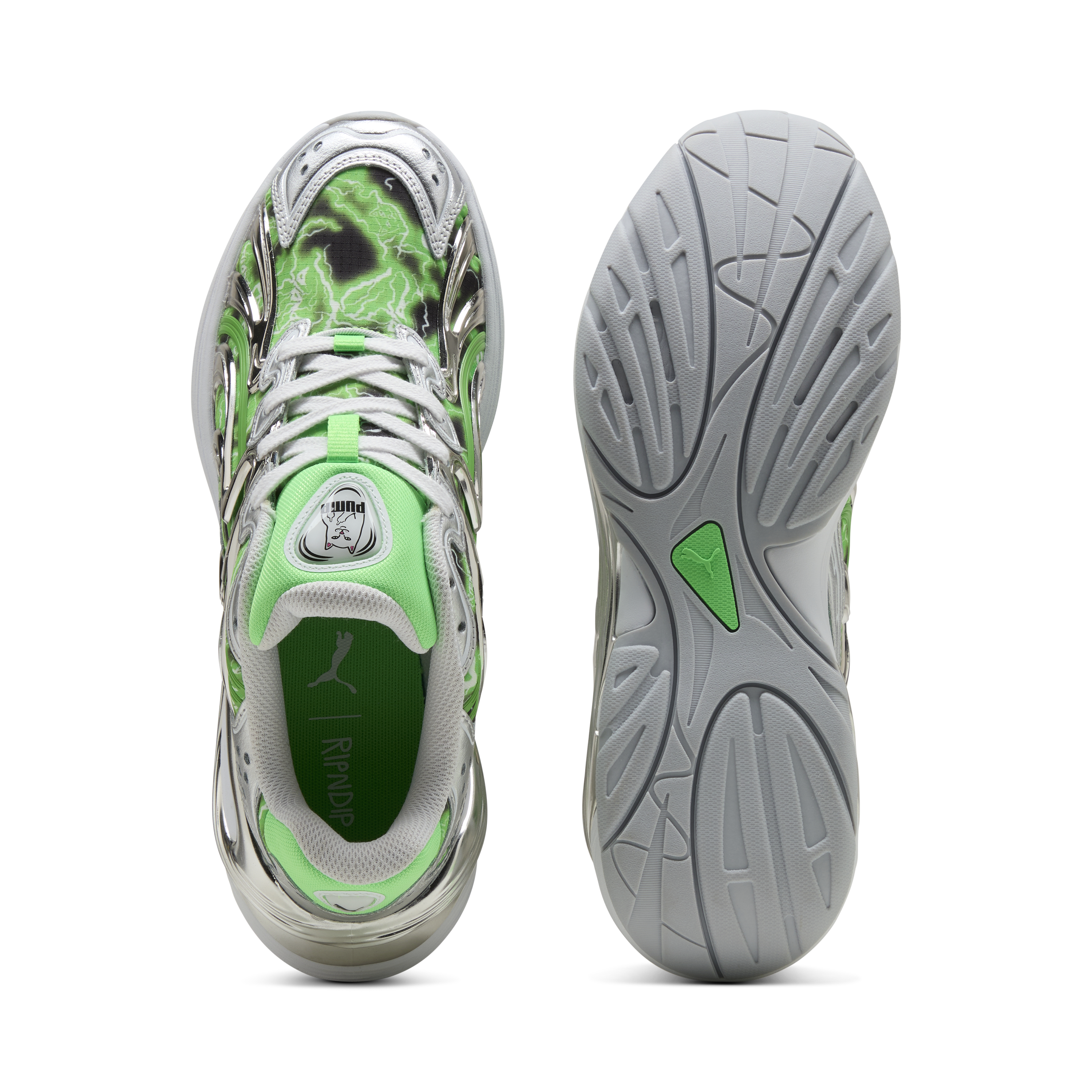 RIPNDIP Inverse (Puma Silver-Fluro Green Pes)
