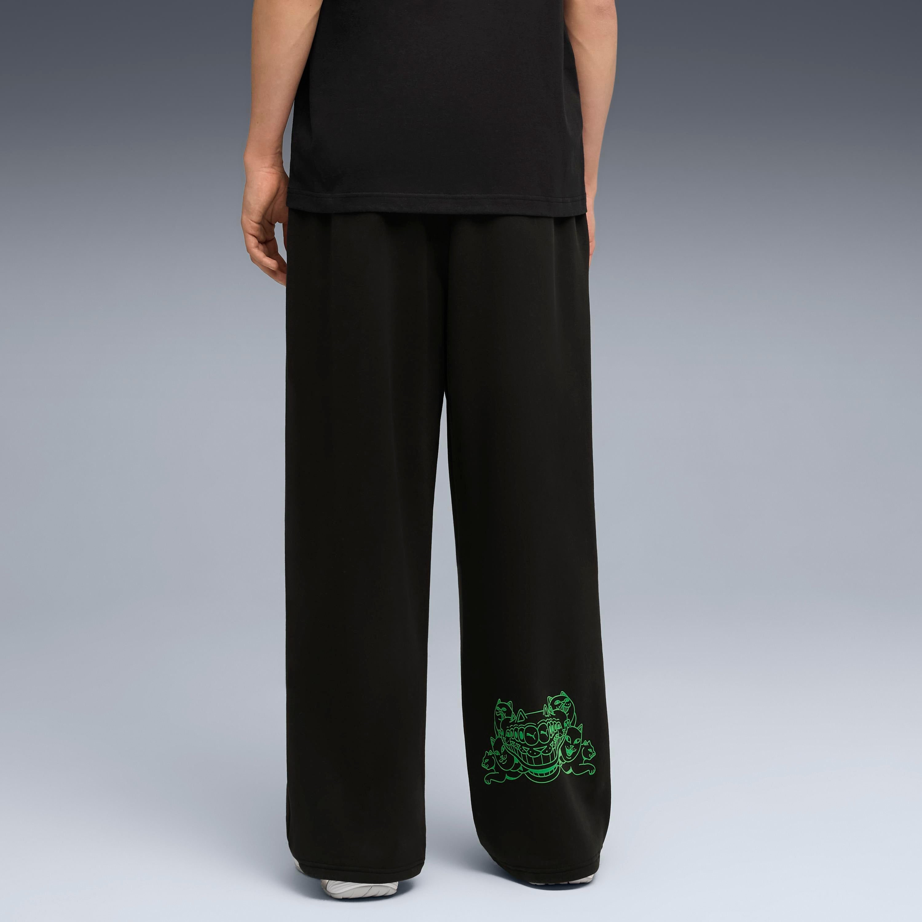 RIPNDIP PUMA X RIPNDIP Oversized Wide Sweatpants (Puma Black)