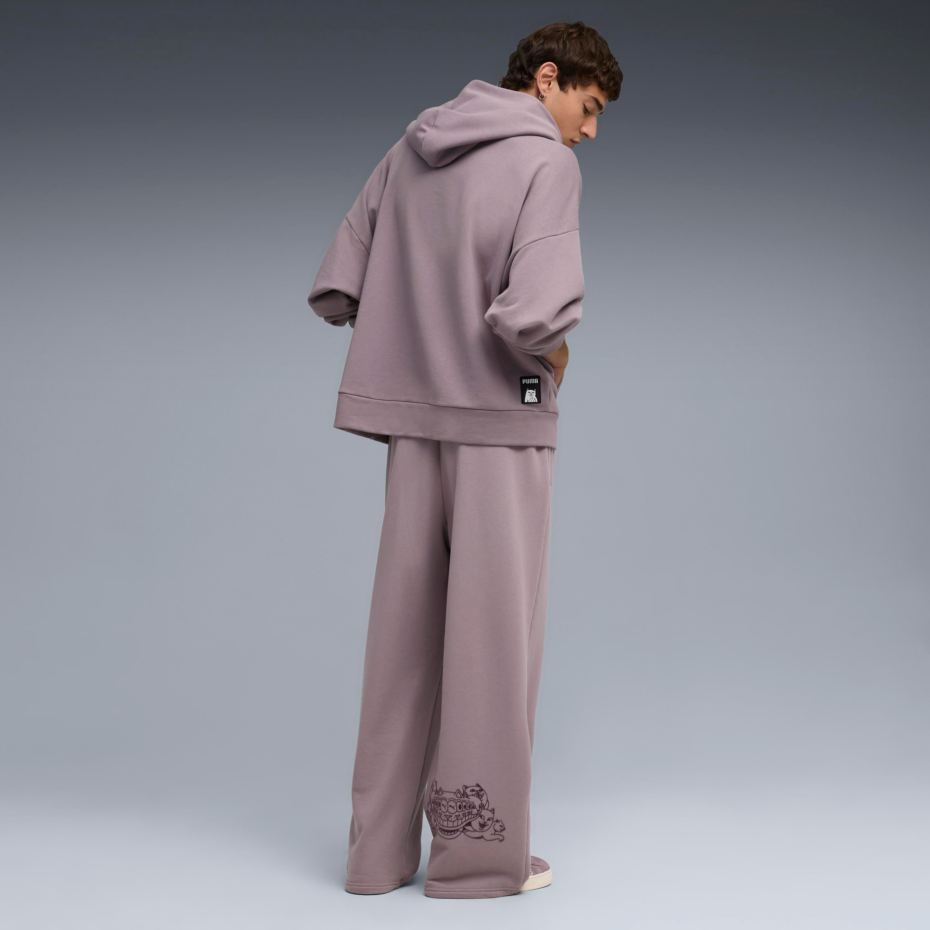 RIPNDIP PUMA X RIPNDIP Oversized Wide Sweatpants (Plum Jam)