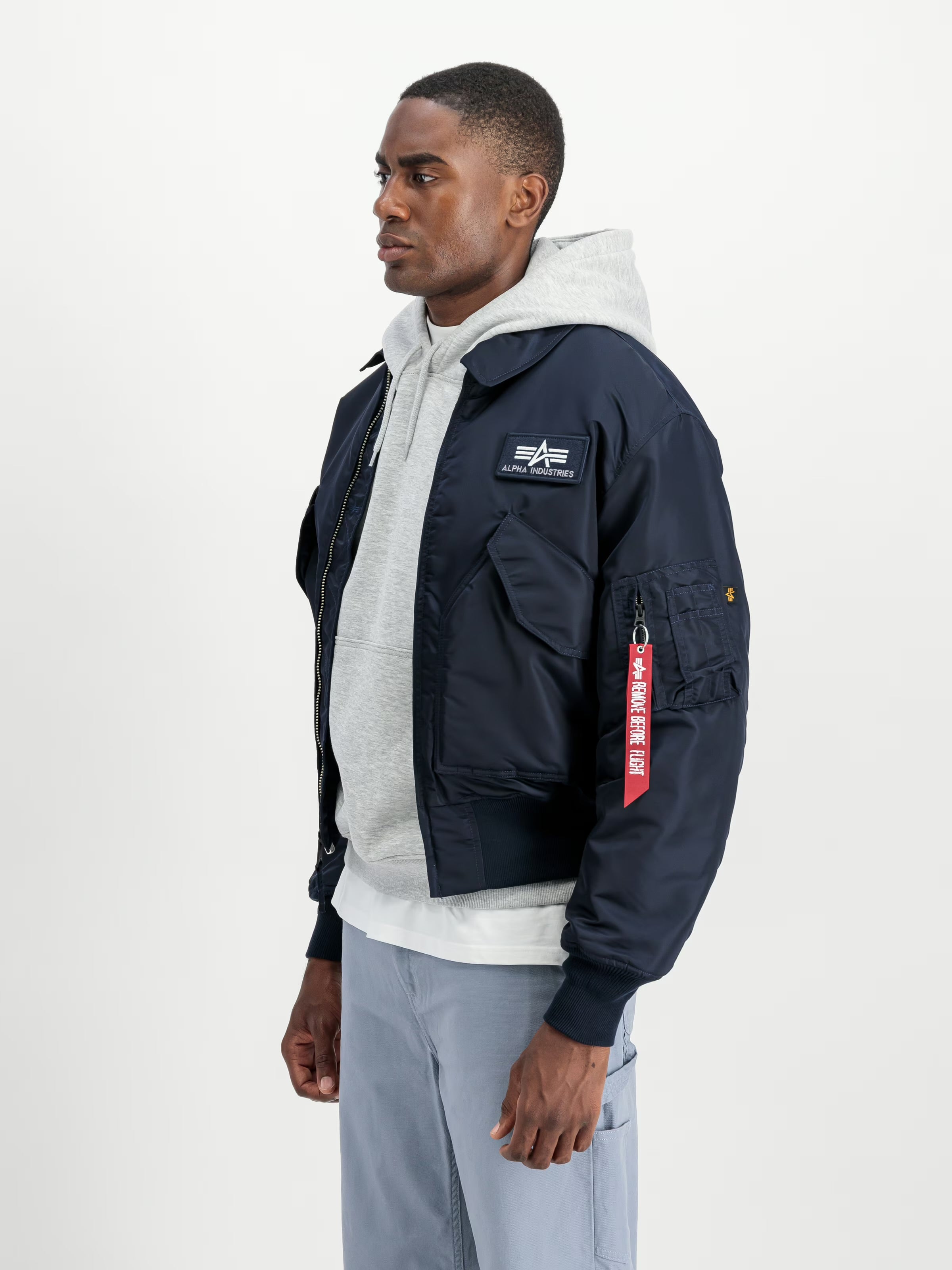 Alpha Industries CWU–45 Heritage Bomber Jacket (Rep. Blue)