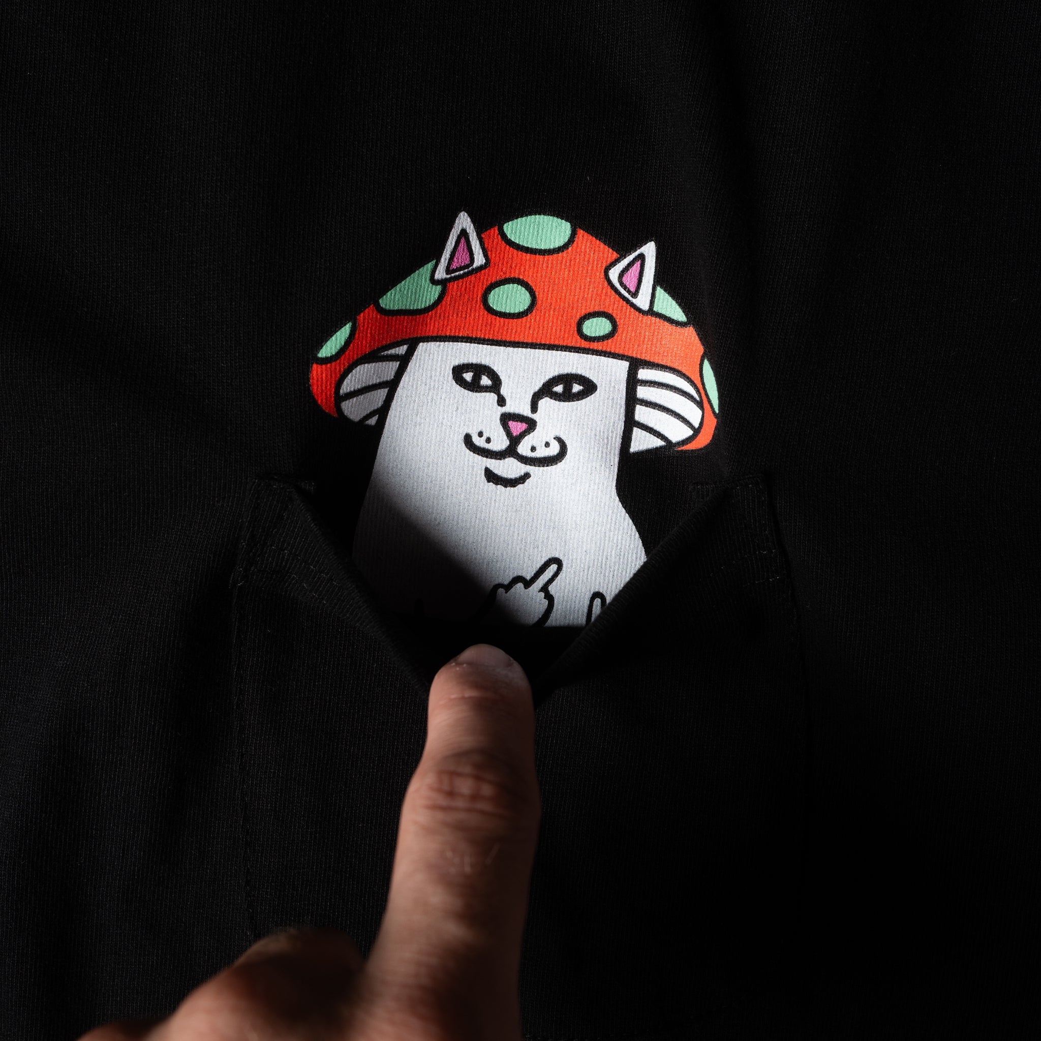 RIPNDIP Lord Shroomy Pocket Tee (Black)