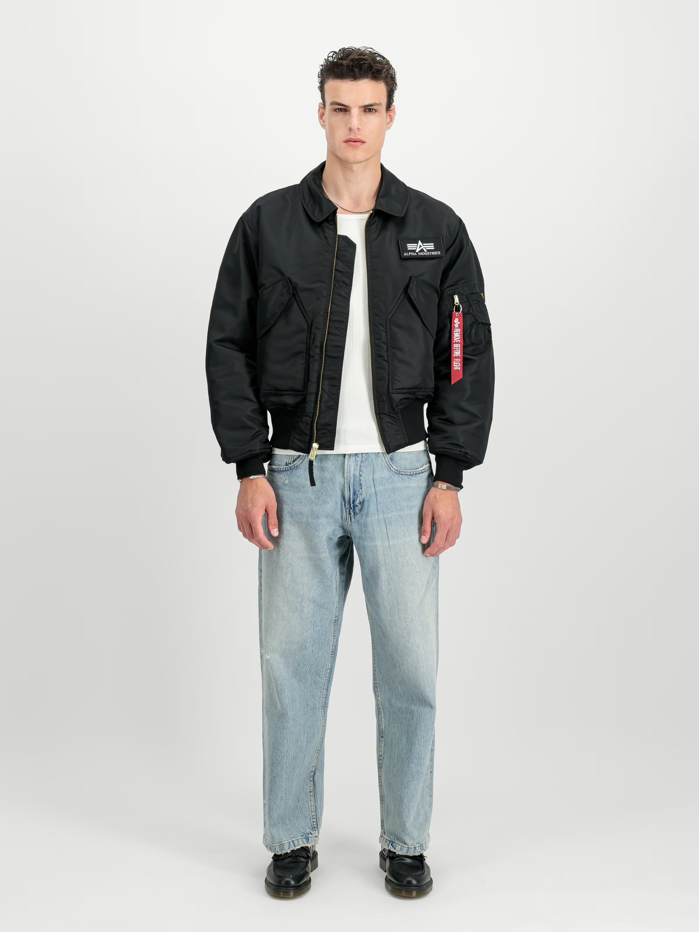 Alpha Industries CWU–45 Heritage Bomber Jacket (black)