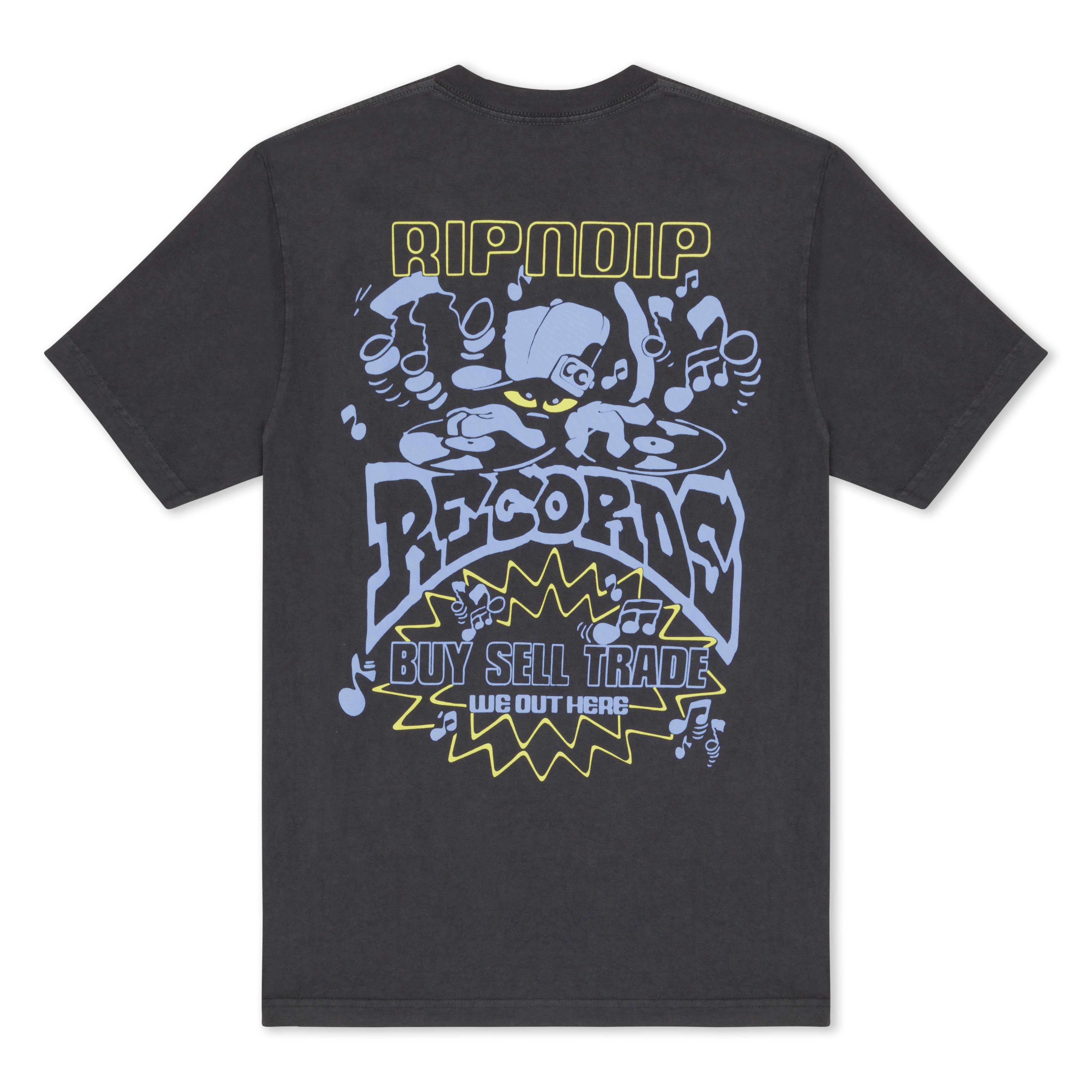 RIPNDIP Ripndip Records Tee (Charcoal Vintage Wash)