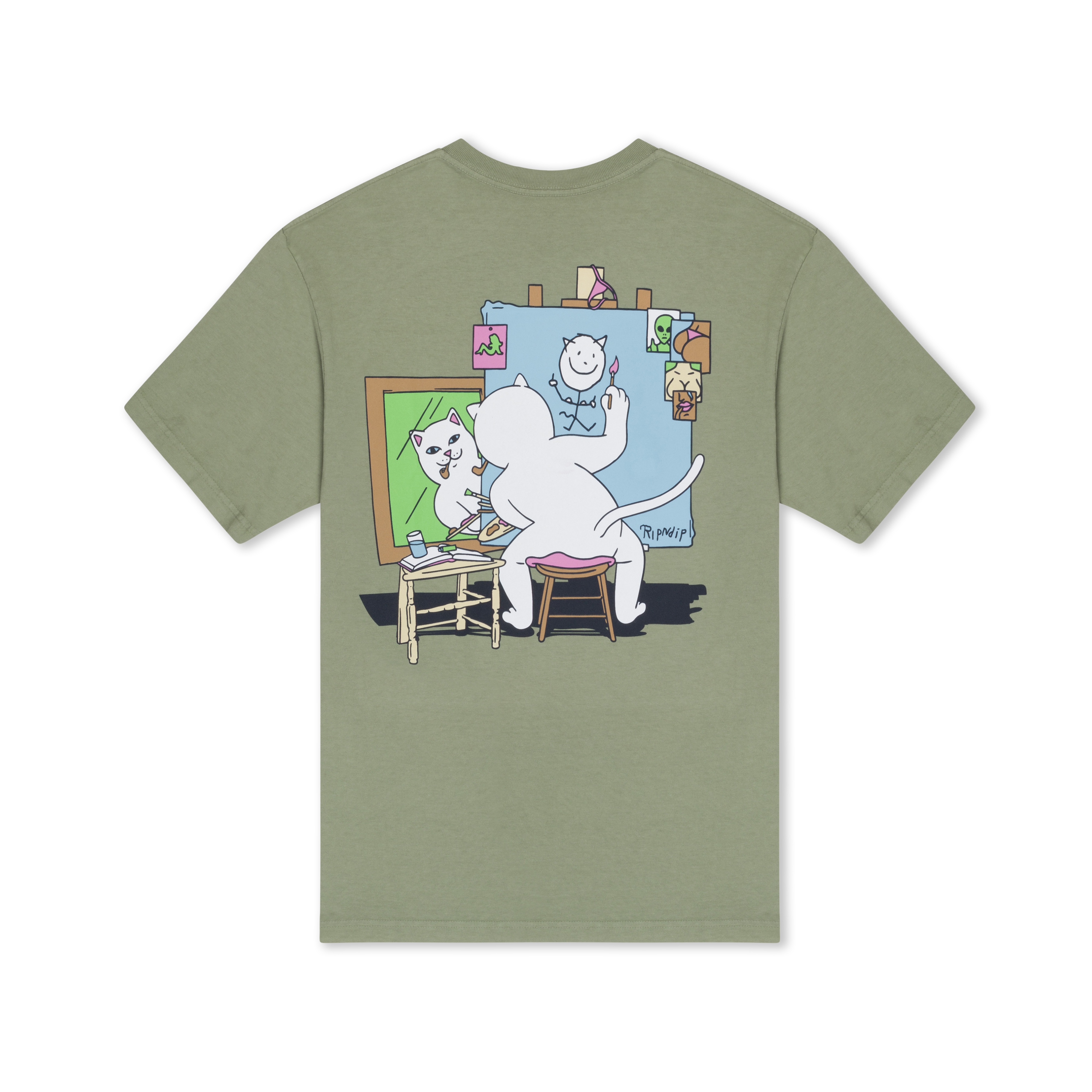 RIPNDIP Nerman Rockwell Tee (Dusty Olive)