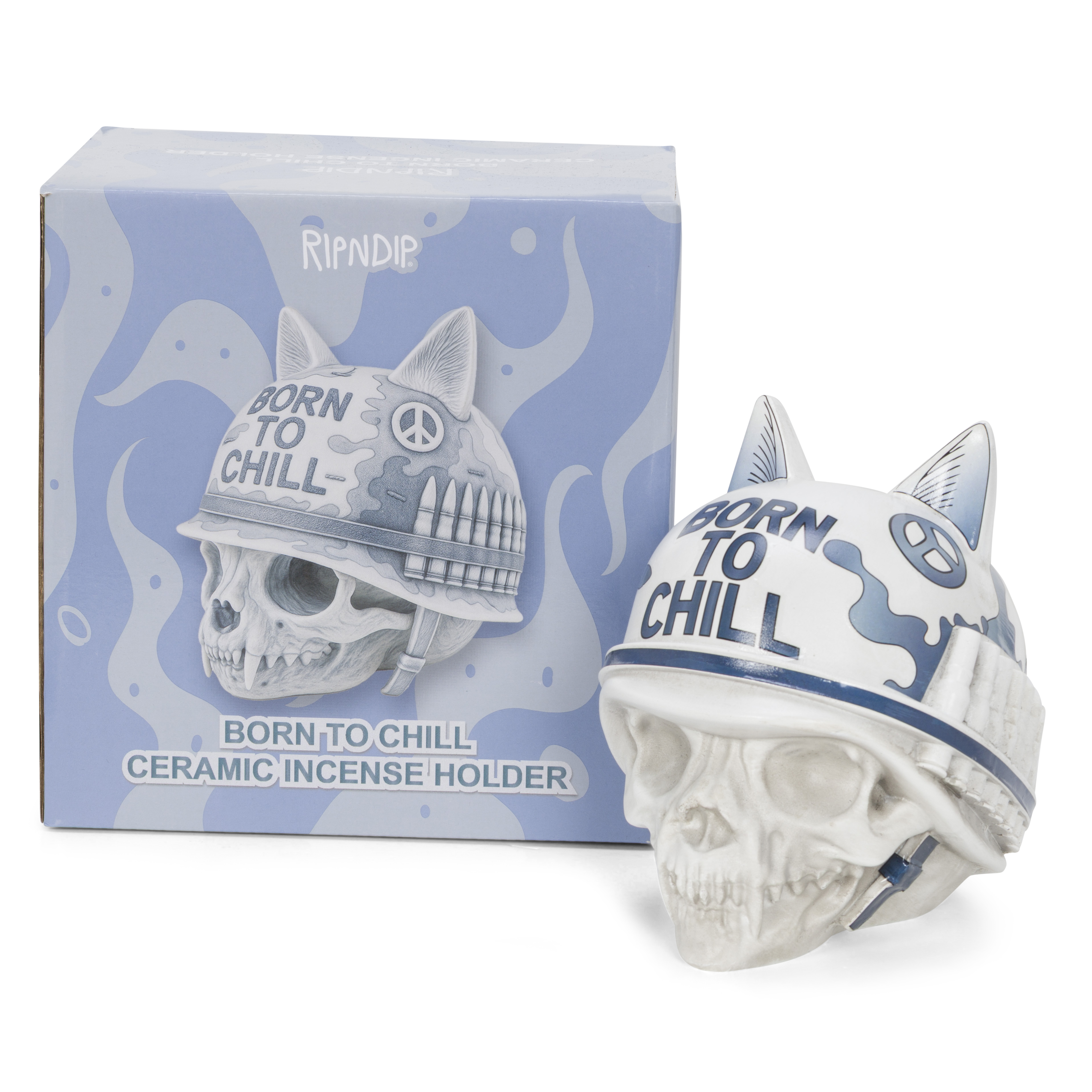 RIPNDIP Born To Chill Ceramic Incense Holder (Indigo)