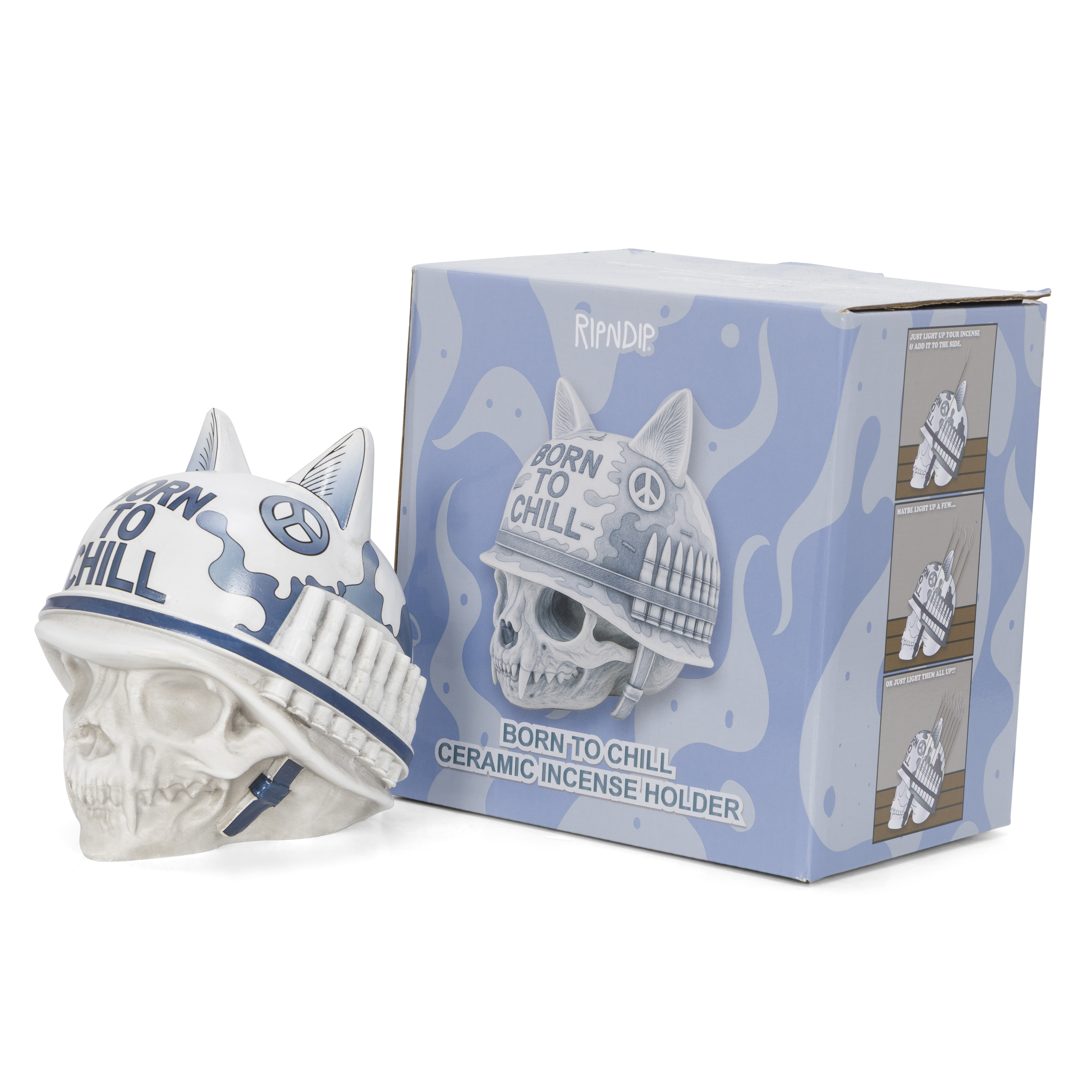 RIPNDIP Born To Chill Ceramic Incense Holder (Indigo)
