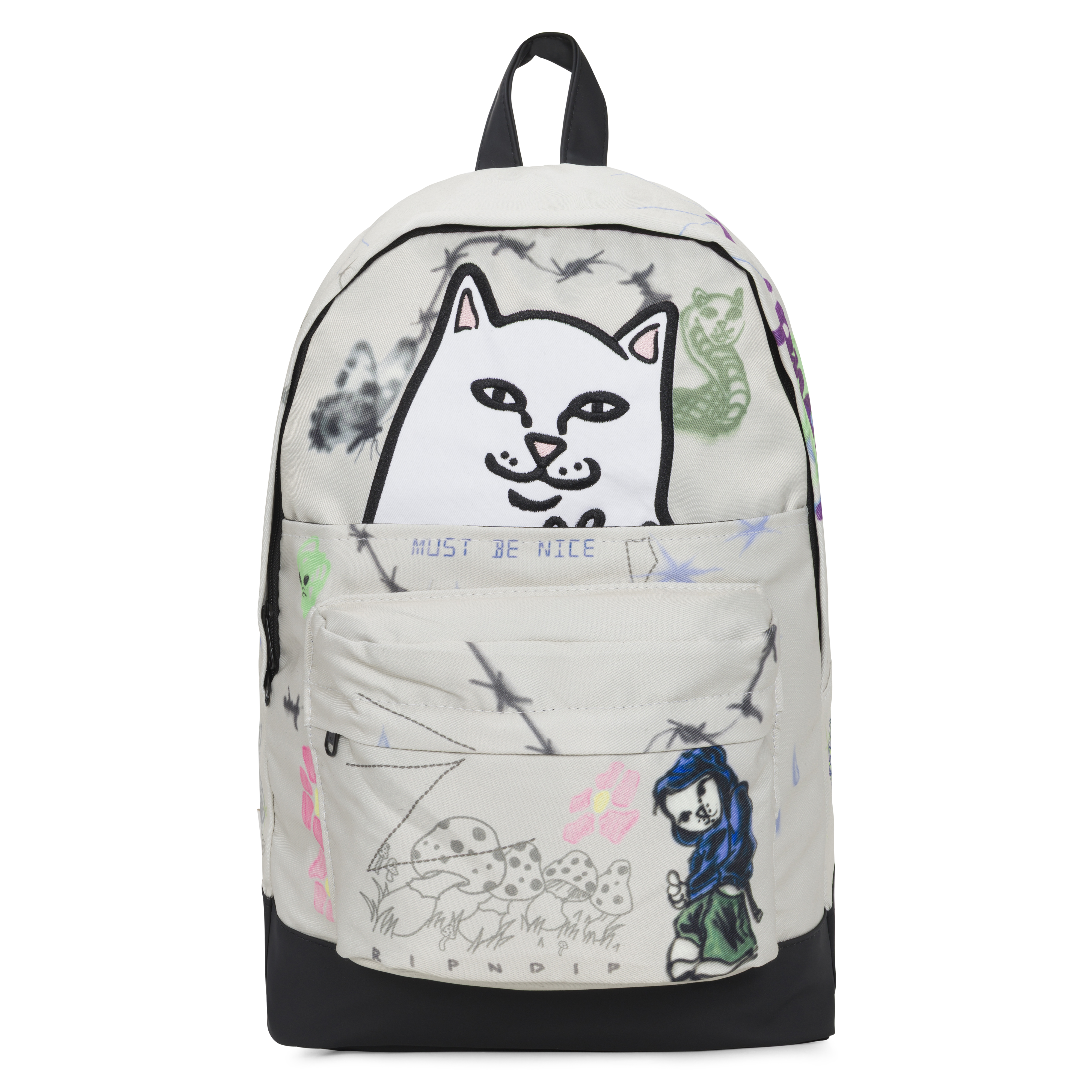 RIPNDIP Goosebumps Velcro Backpack (Bone)