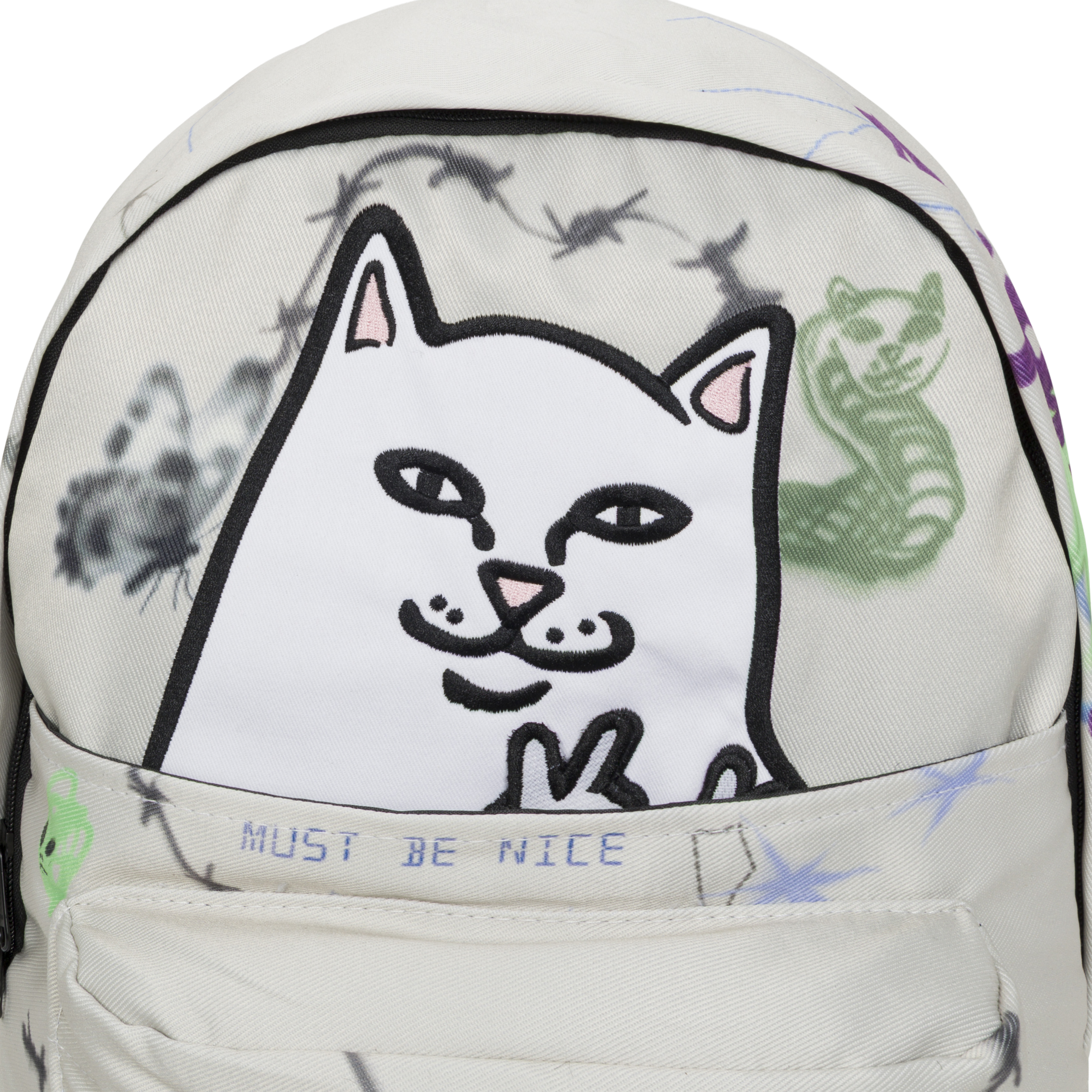 RIPNDIP Goosebumps Velcro Backpack (Bone)
