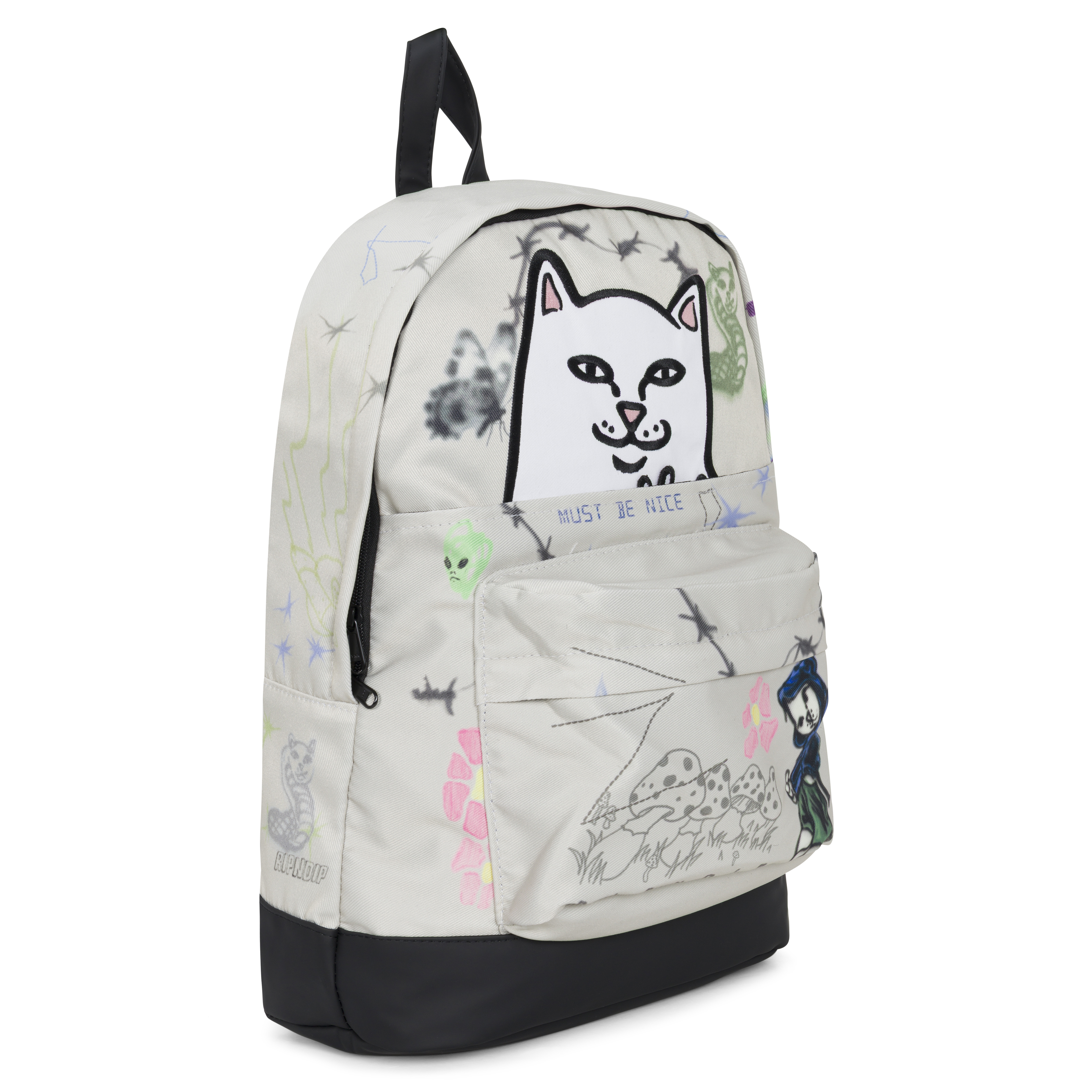 RIPNDIP Goosebumps Velcro Backpack (Bone)
