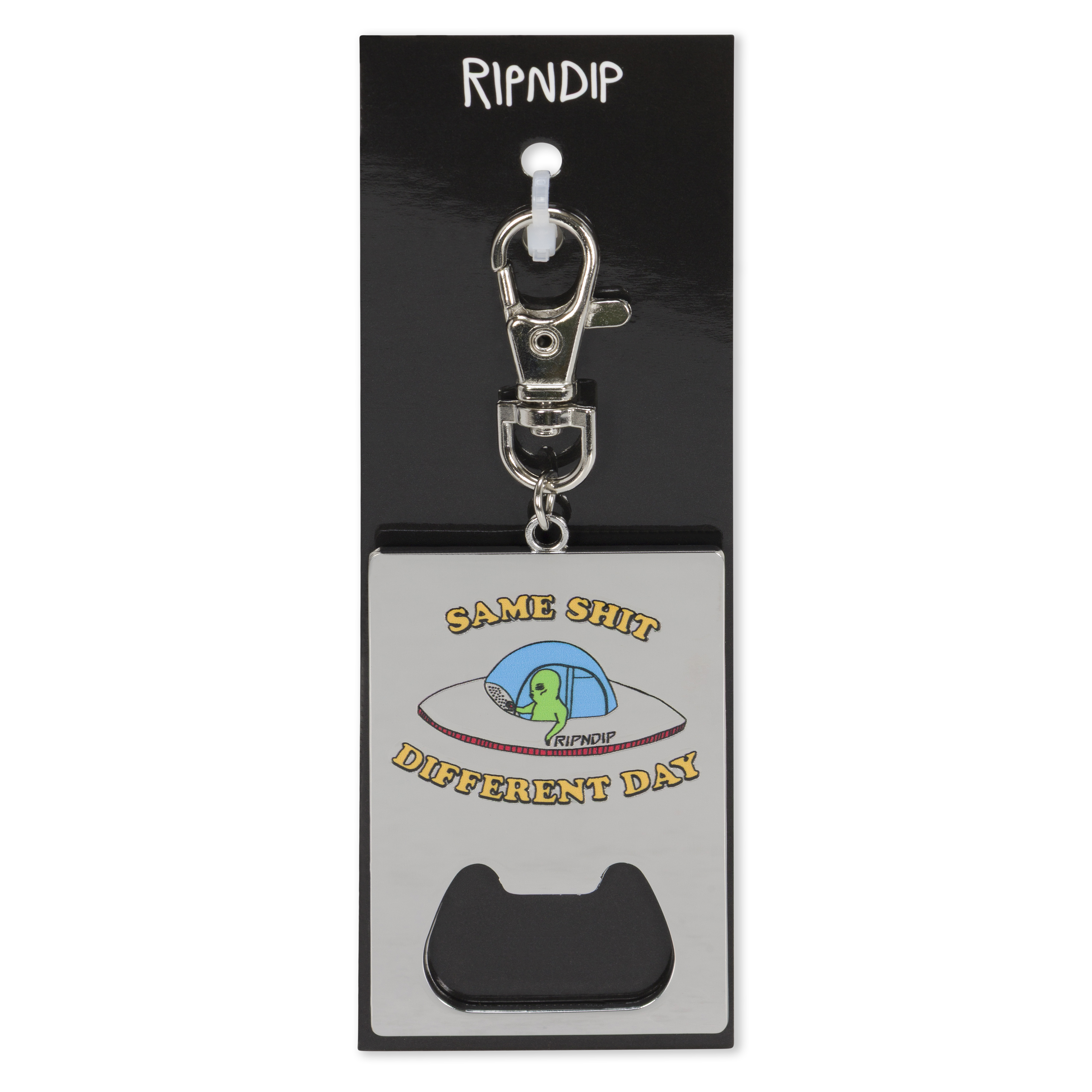 RIPNDIP Same Shit Different Day Keychain Bottle Opener (Silver)