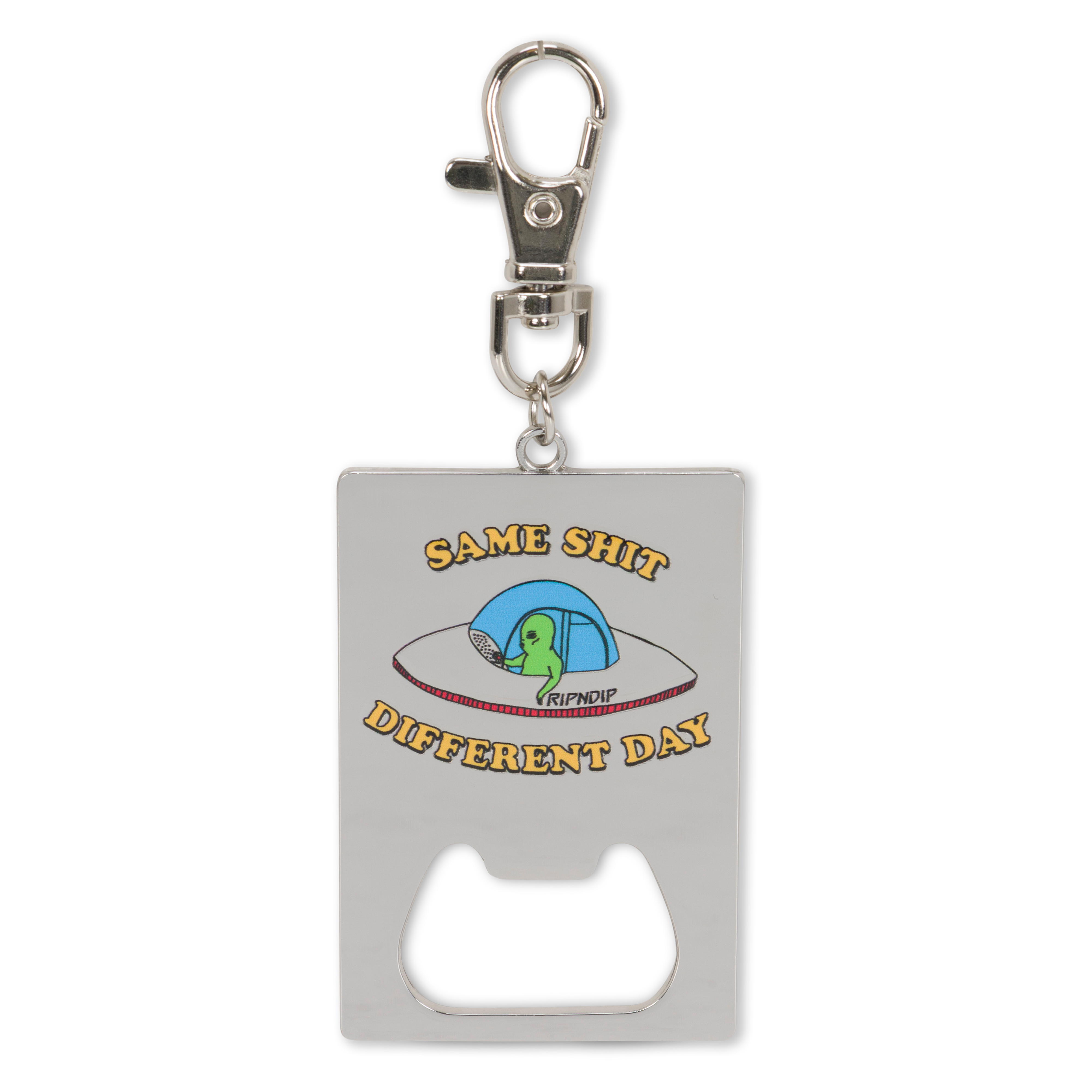 RIPNDIP Same Shit Different Day Keychain Bottle Opener (Silver)