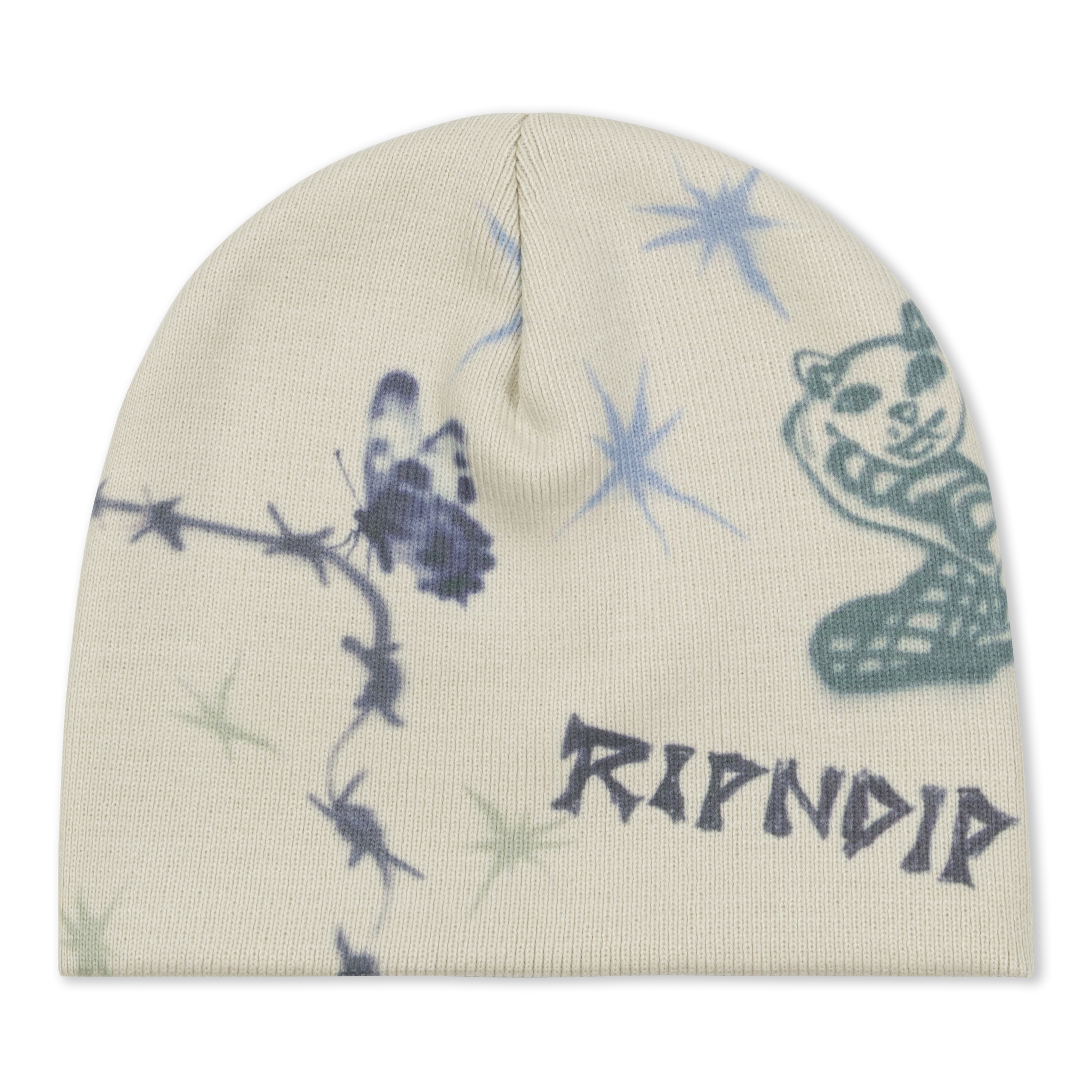 RIPNDIP Goosebumps Skull Beanie (Bone)
