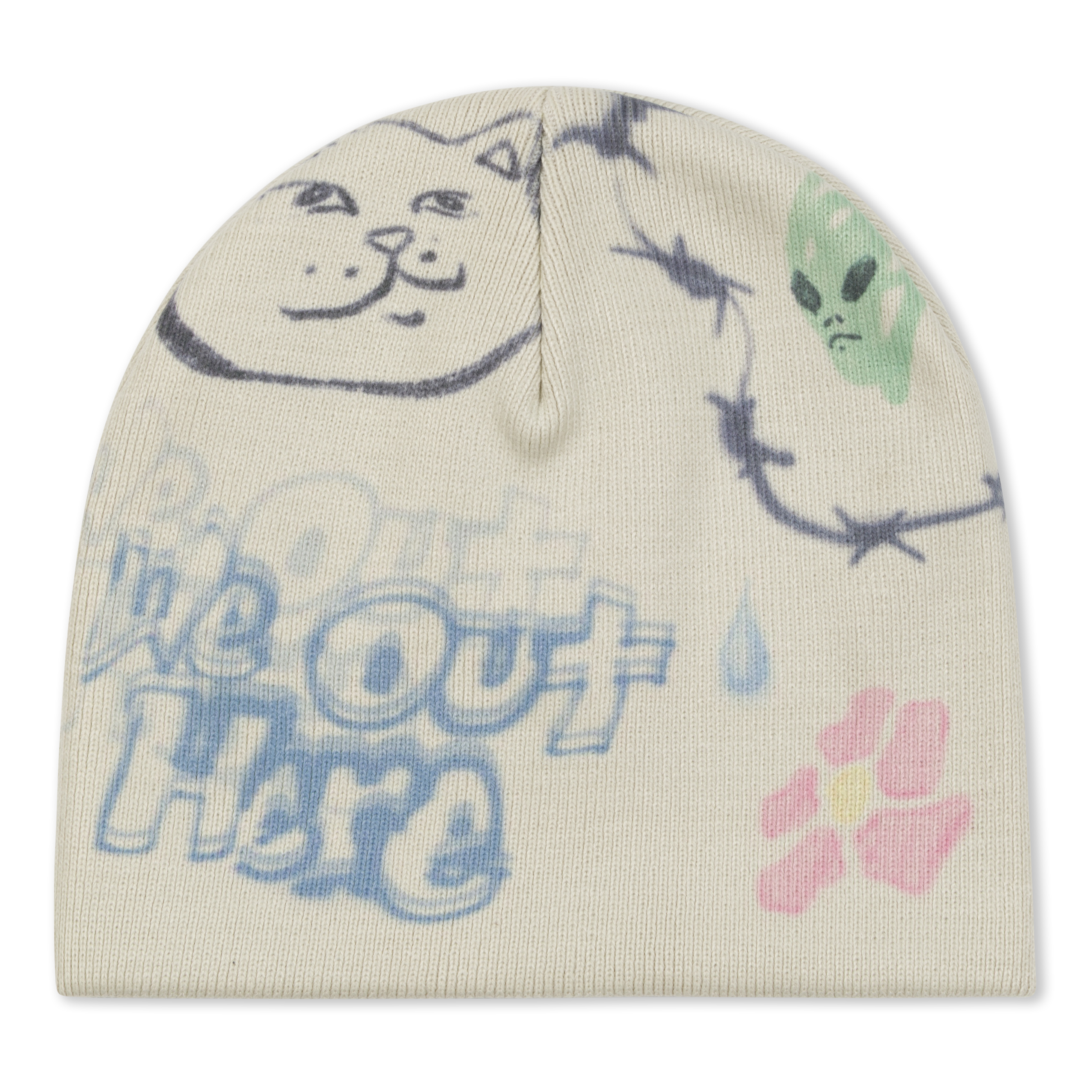 RIPNDIP Goosebumps Skull Beanie (Bone)
