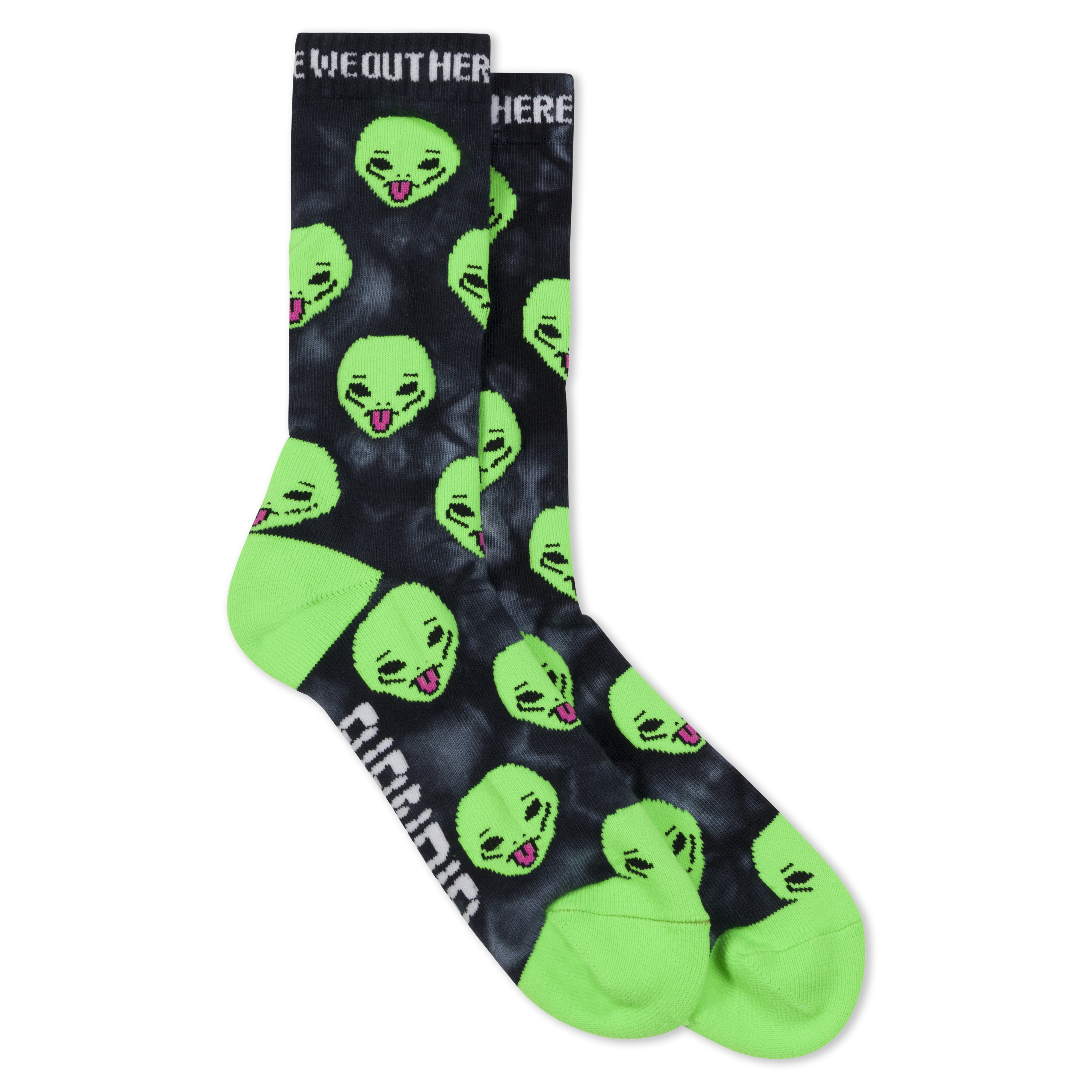 RIPNDIP We Out Here Socks (Black Lightning)