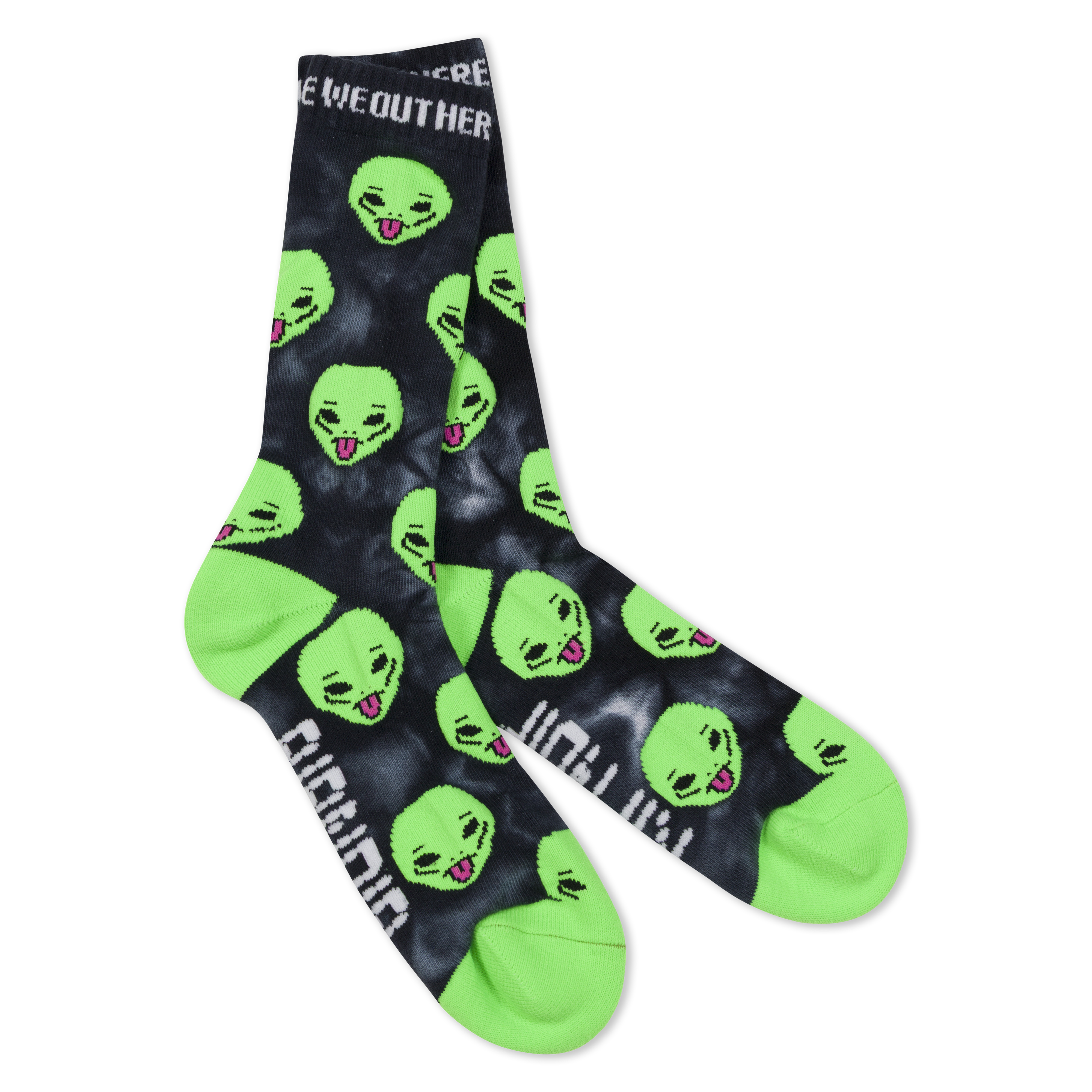 RIPNDIP We Out Here Socks (Black Lightning)