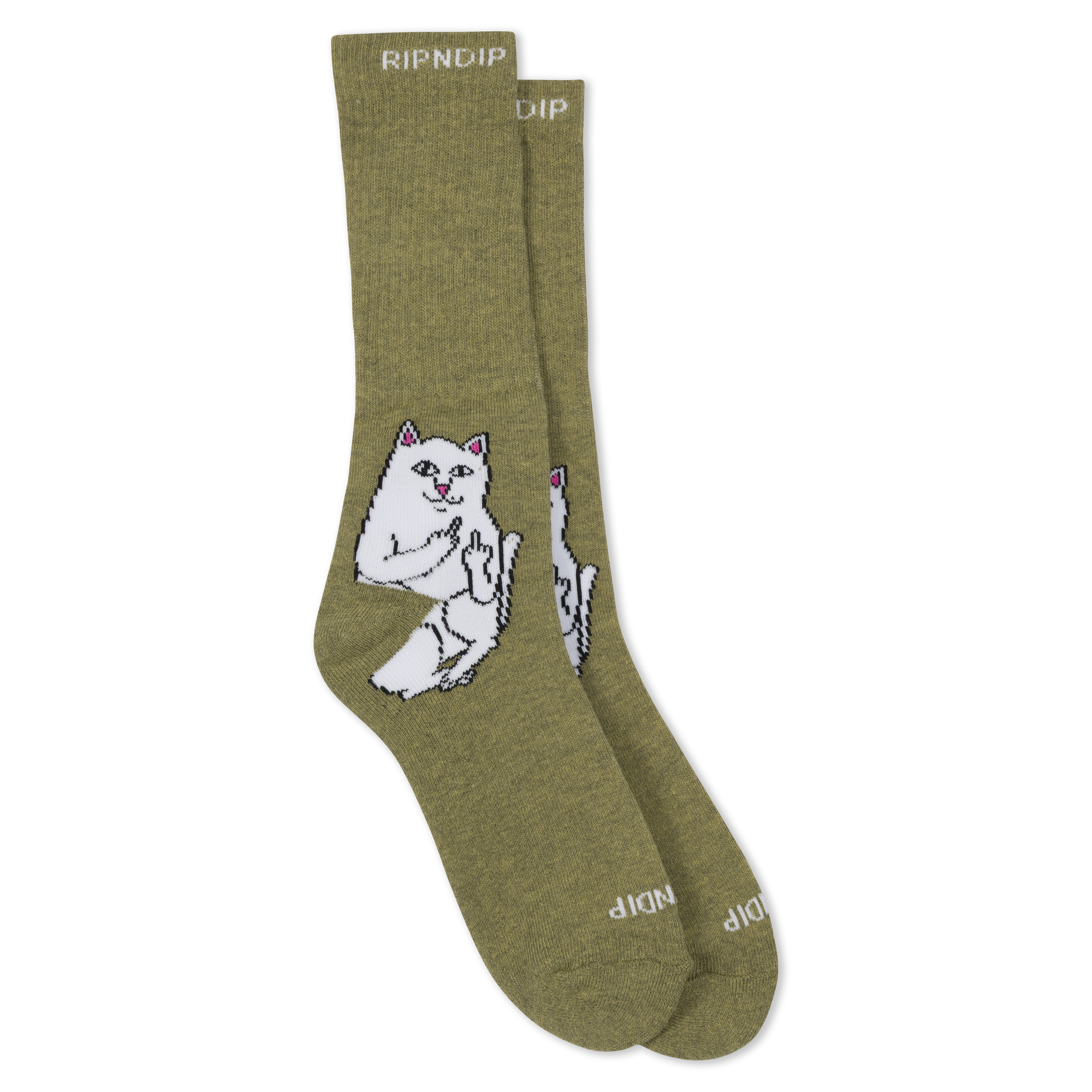RIPNDIP Lord Nermal Socks (Olive)