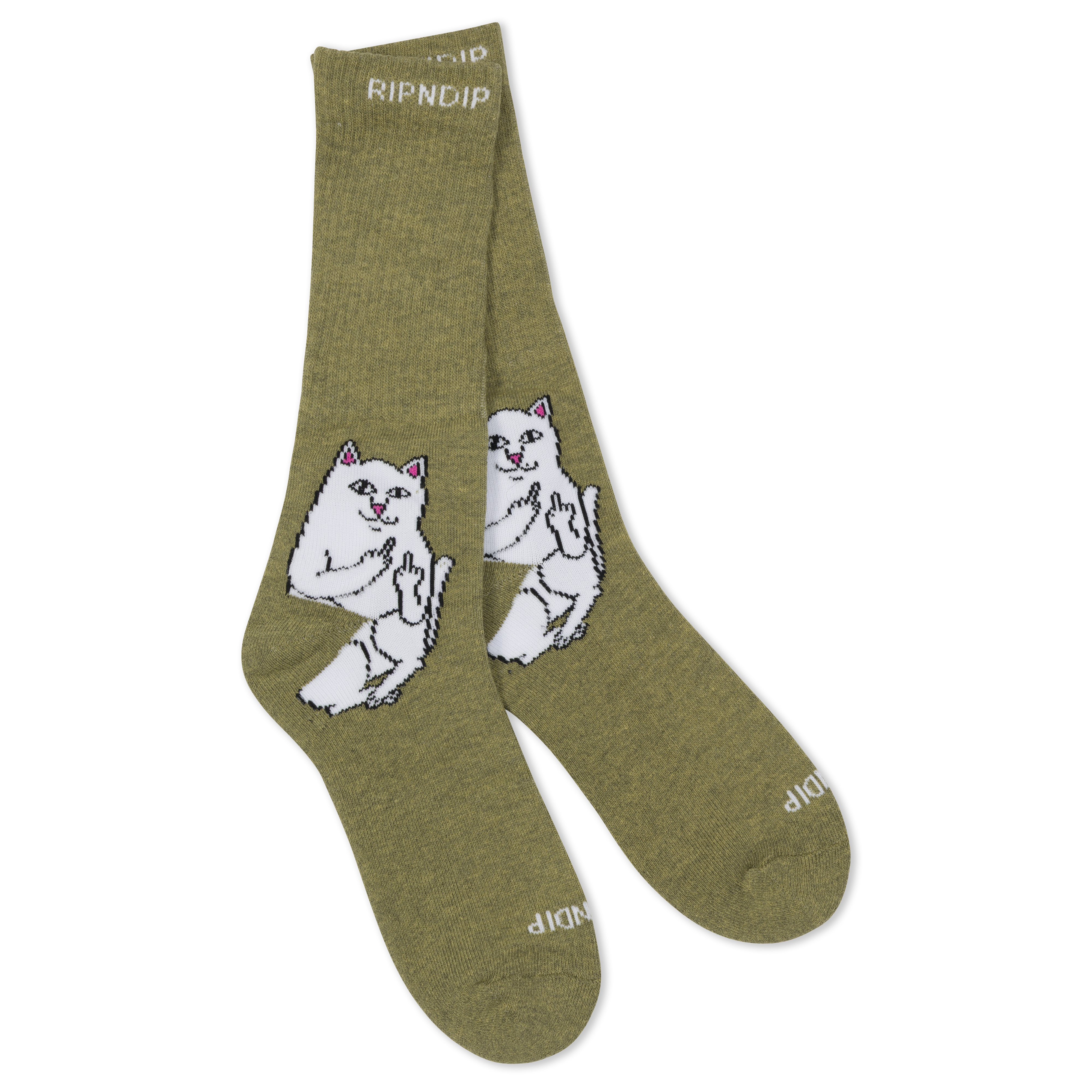 RIPNDIP Lord Nermal Socks (Olive)