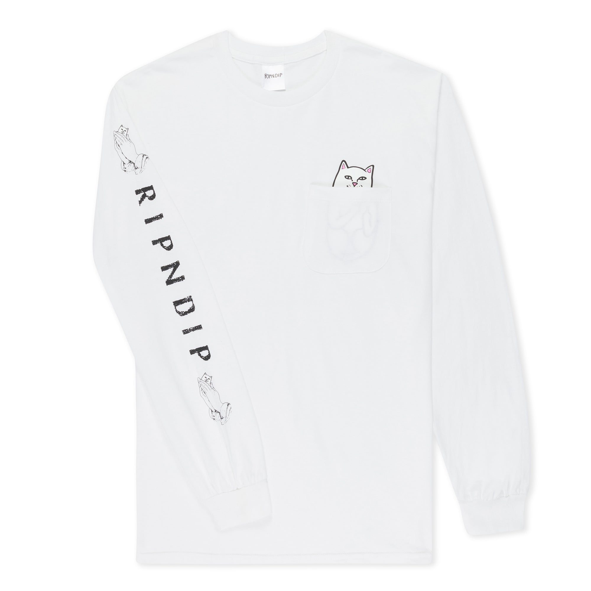 RIPNDIP Lord Nermal Pocket L/S (White)