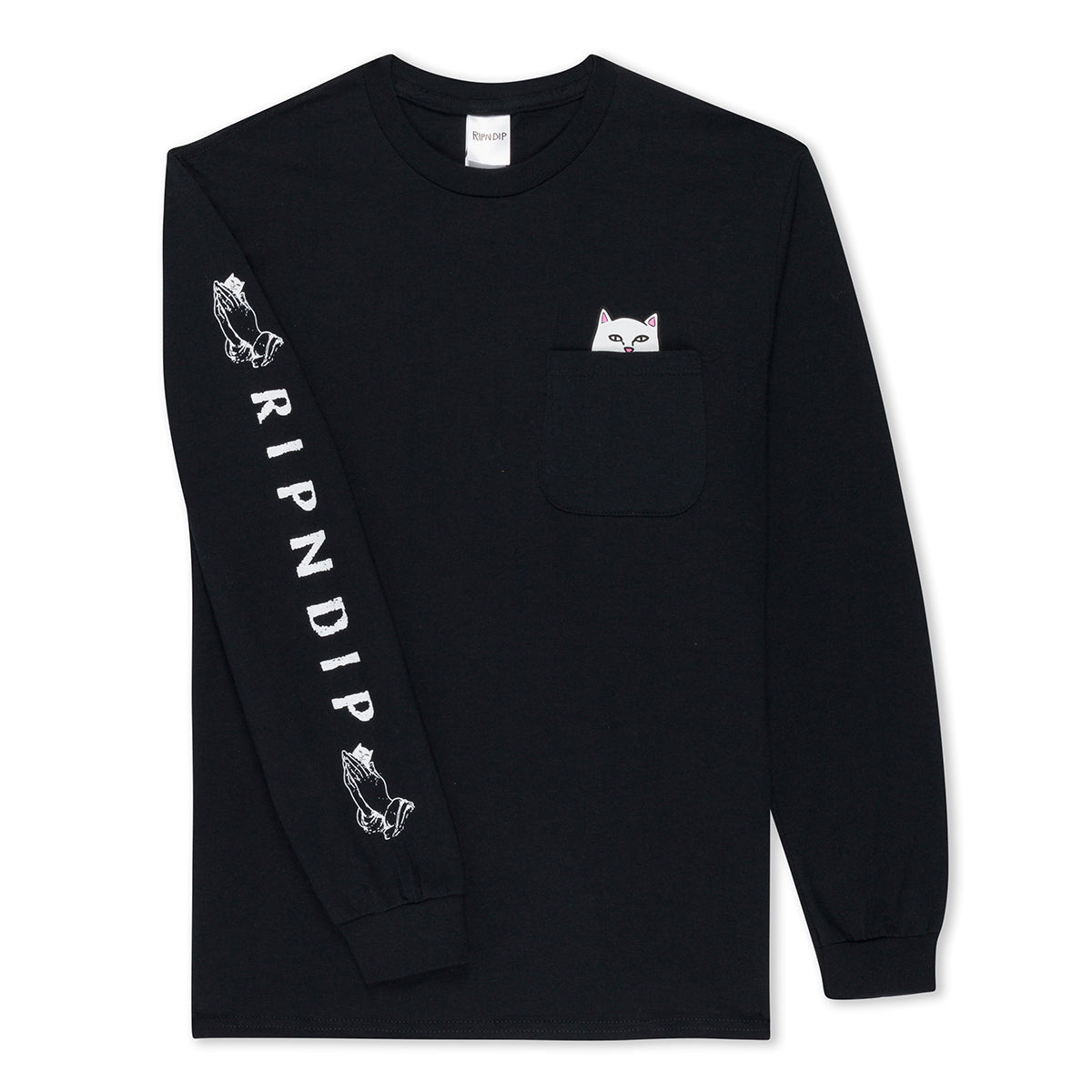 RIPNDIP Lord Nermal L/S Pocket Tee (Black)