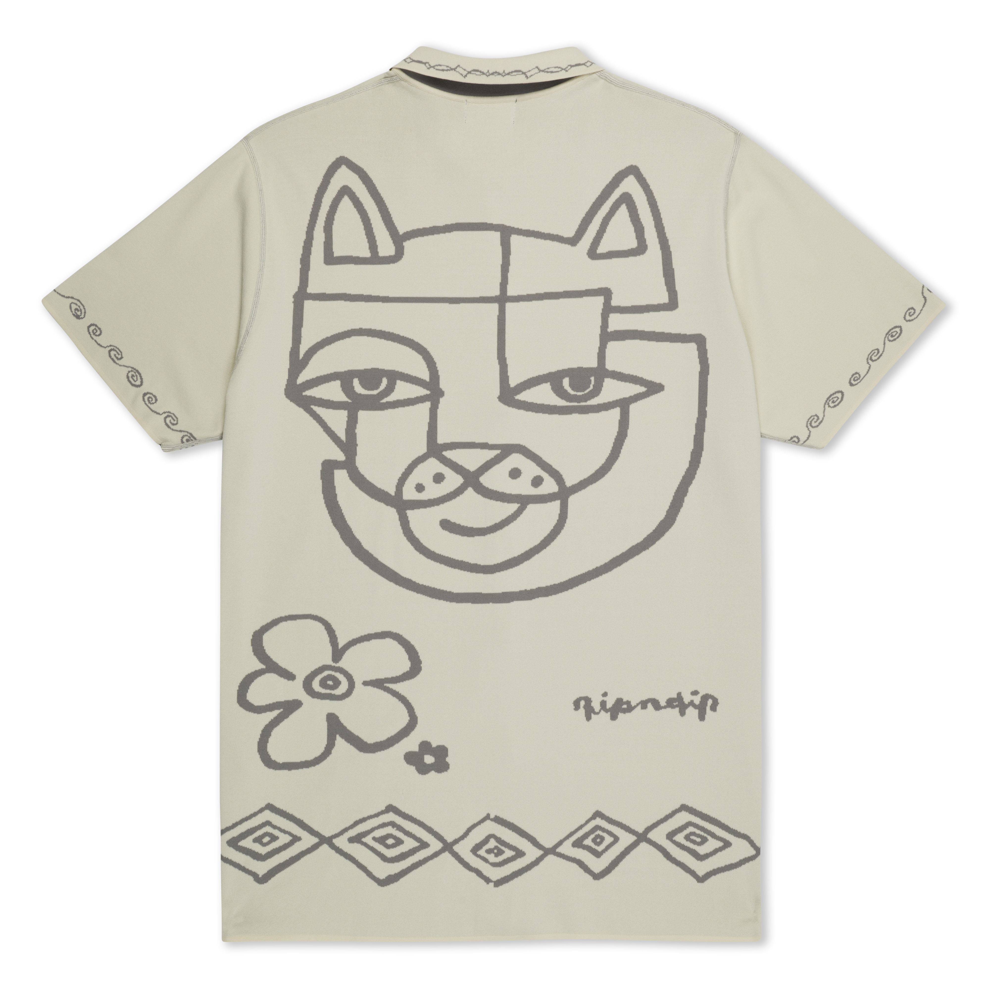 RIPNDIP Blonded Reversible Button Up (Sand / Charcoal)