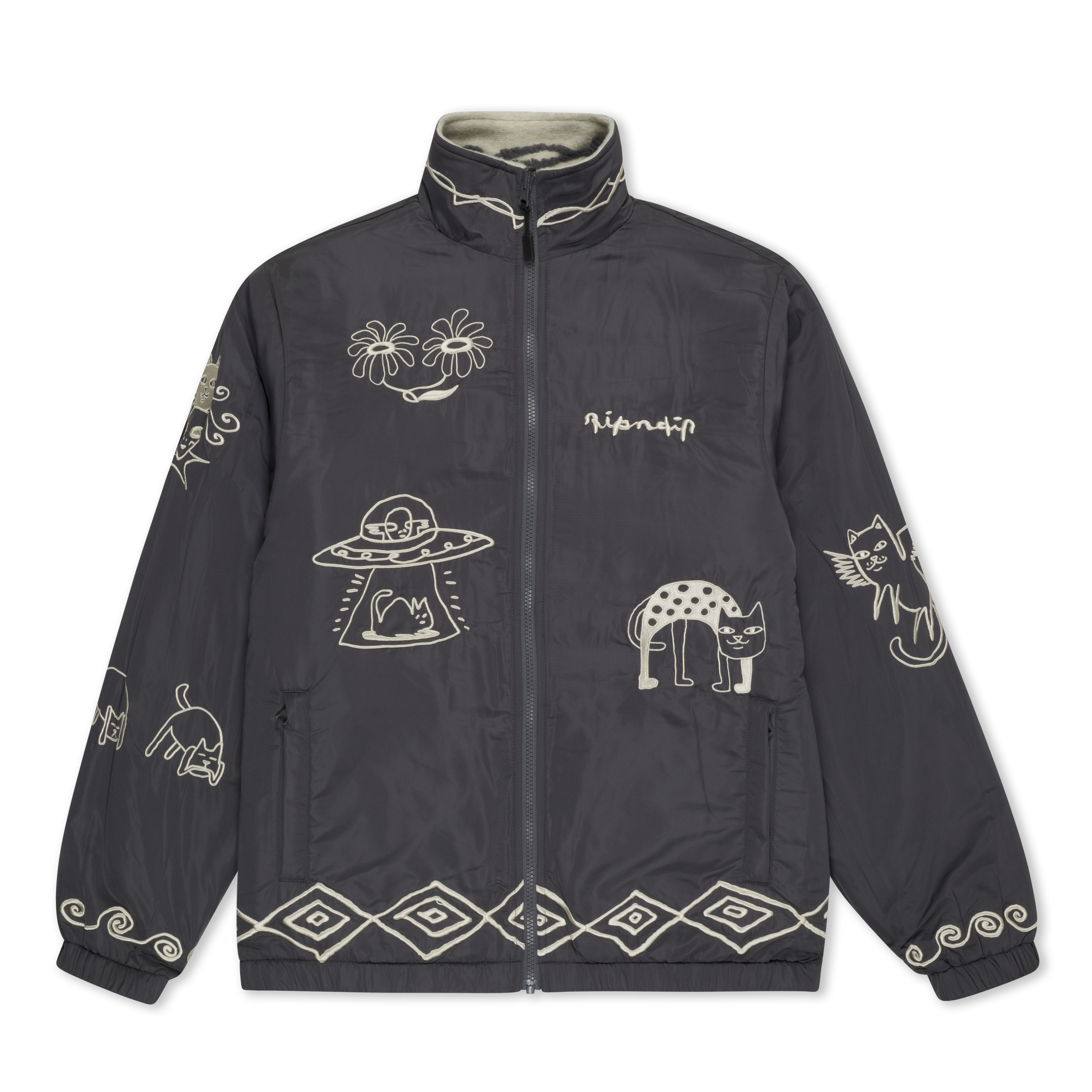 RIPNDIP Blonded Reversible Jacket (Sand / Charcoal)