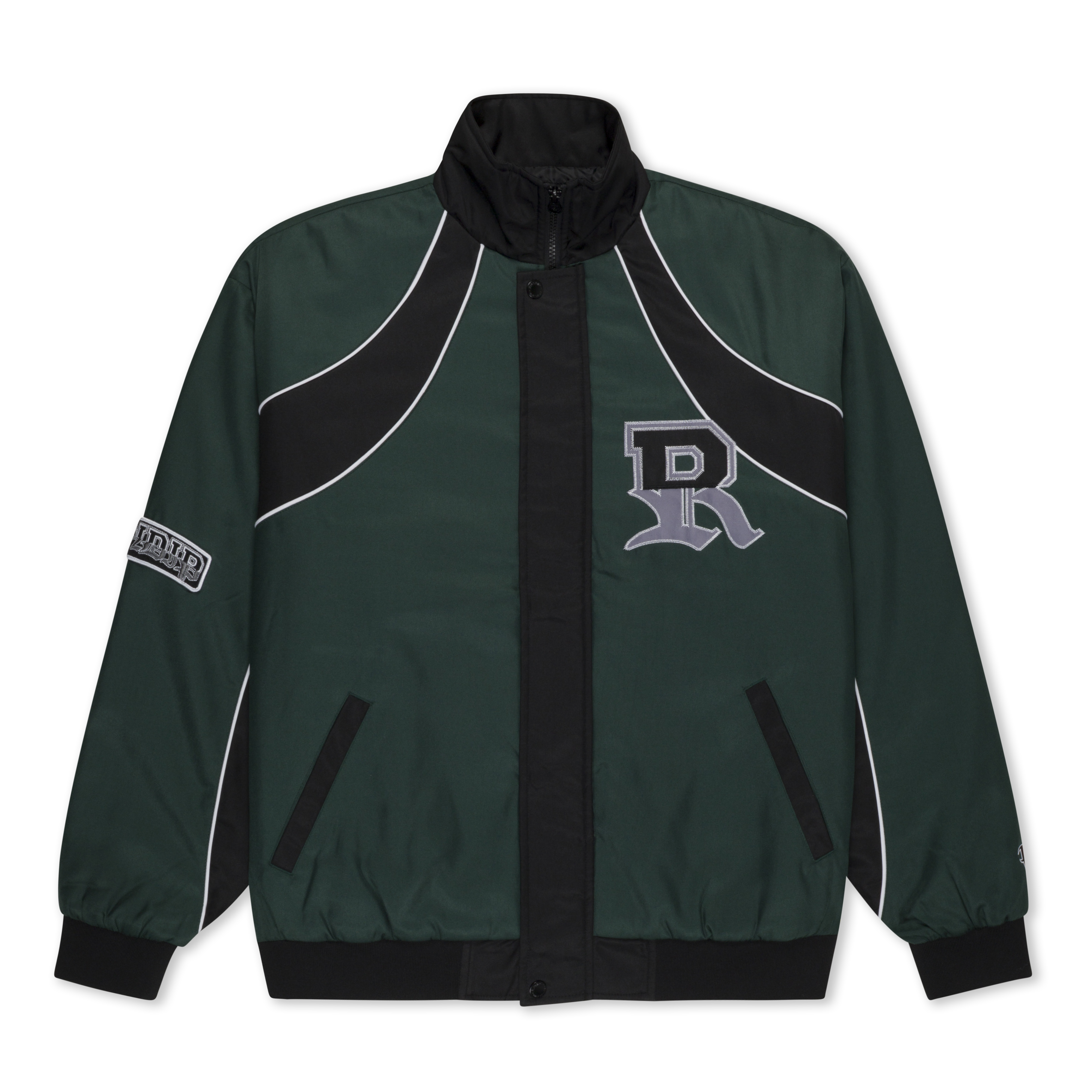 RIPNDIP RIPNDIP Athletics Race Jacket (Hunter Green / Black)