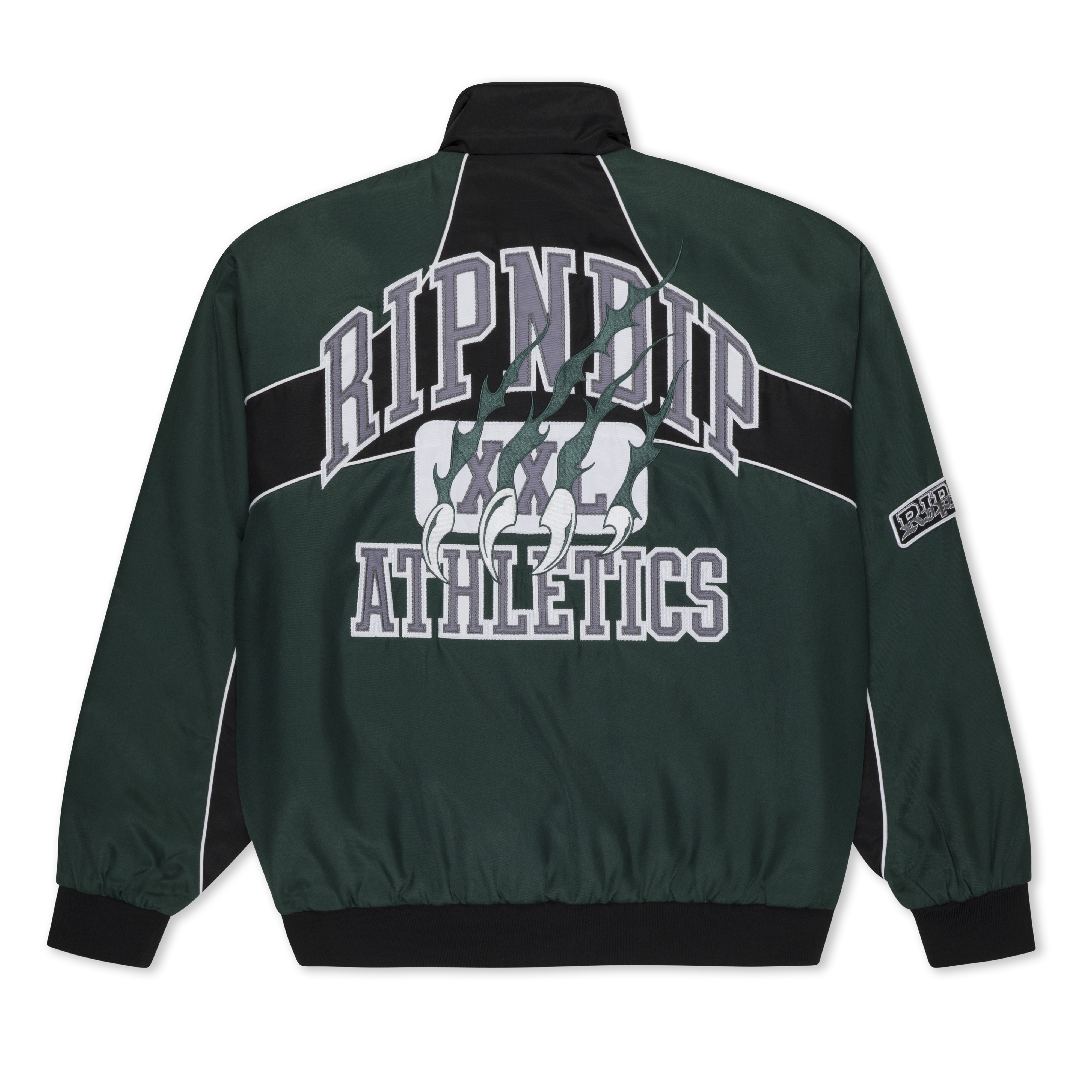 RIPNDIP RIPNDIP Athletics Race Jacket (Hunter Green / Black)