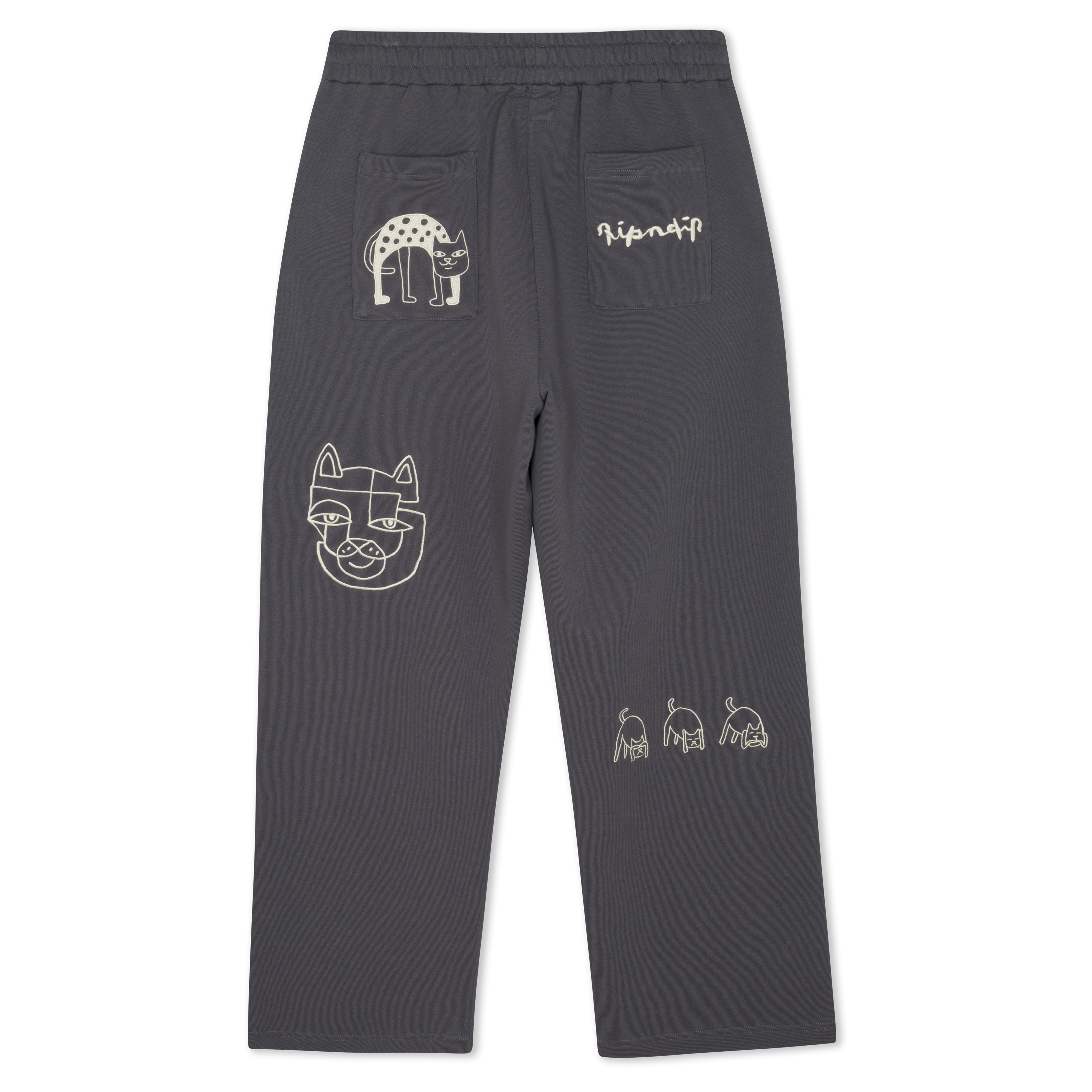 RIPNDIP Blonded Straight Leg Sweatpants (Charcoal)