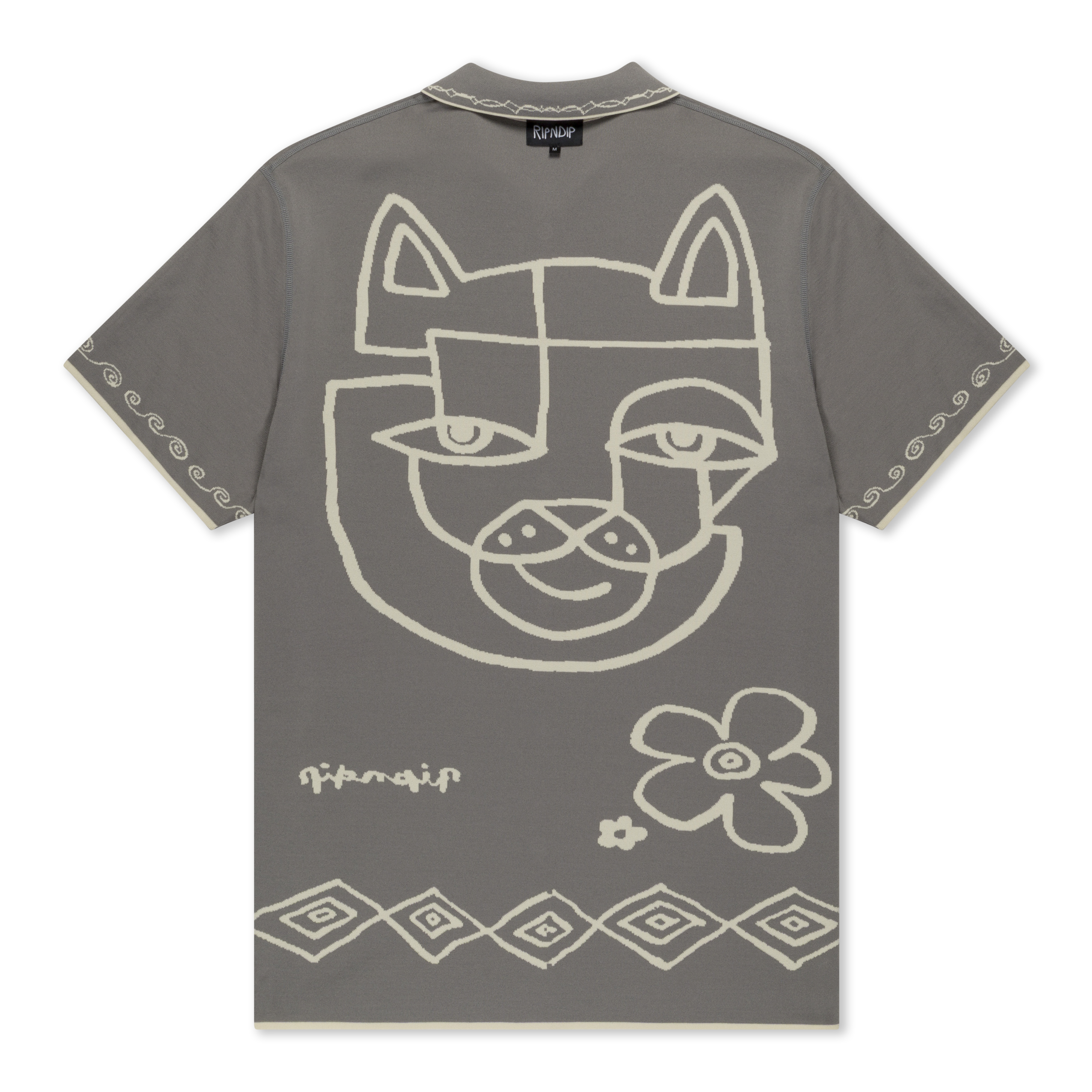 RIPNDIP Blonded Reversible Button Up (Sand / Charcoal)