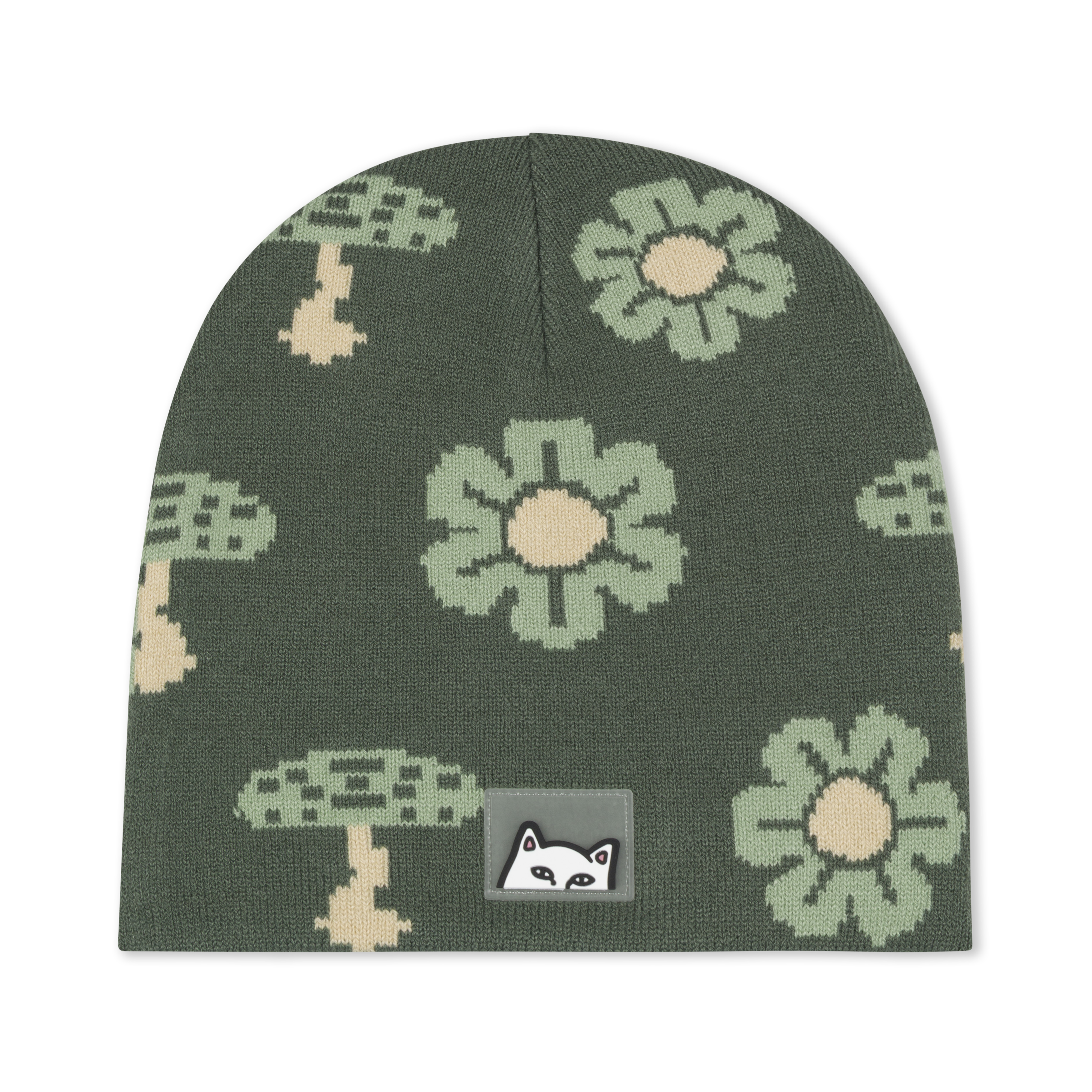 RIPNDIP Out Of This World Skull Beanie (Sage Green)