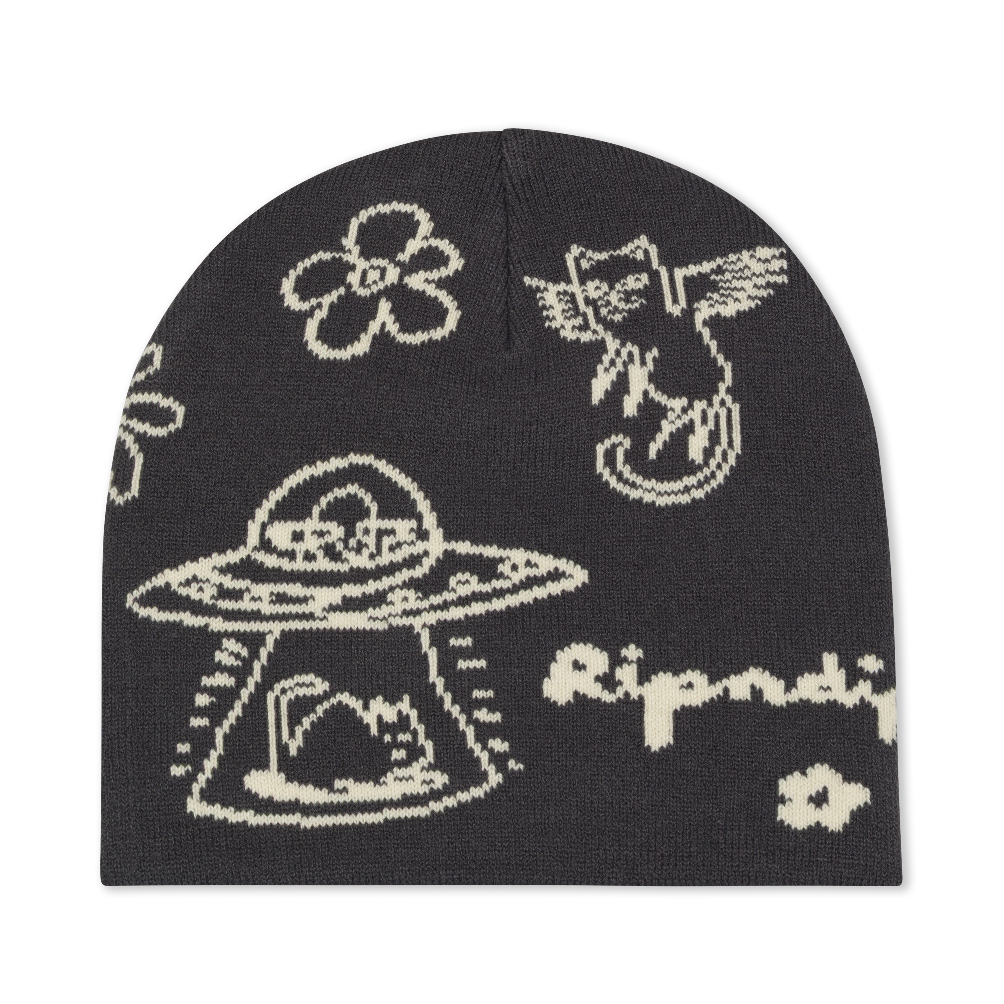 RIPNDIP Blonded Skull Beanie (Charcoal)