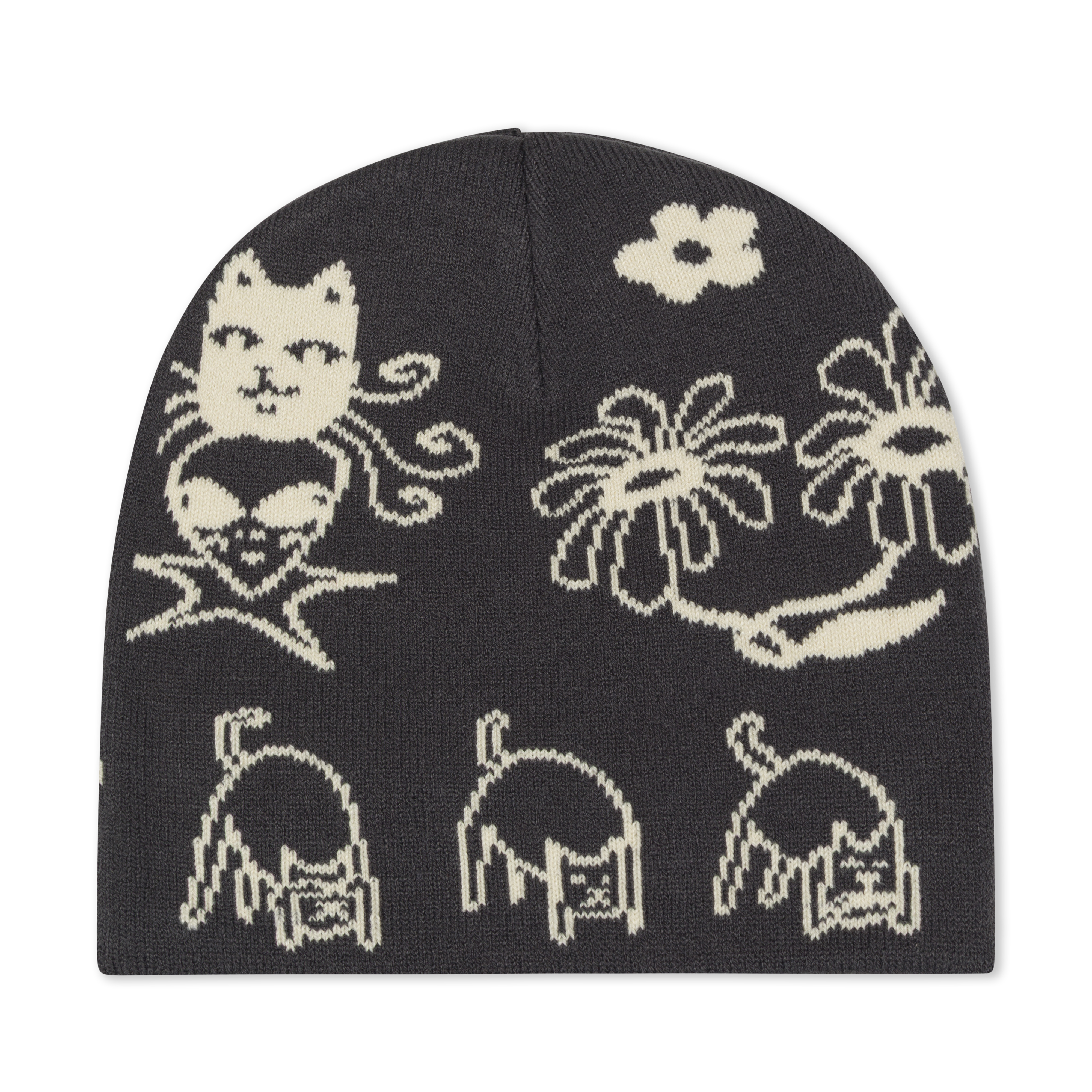 RIPNDIP Blonded Skull Beanie (Charcoal)