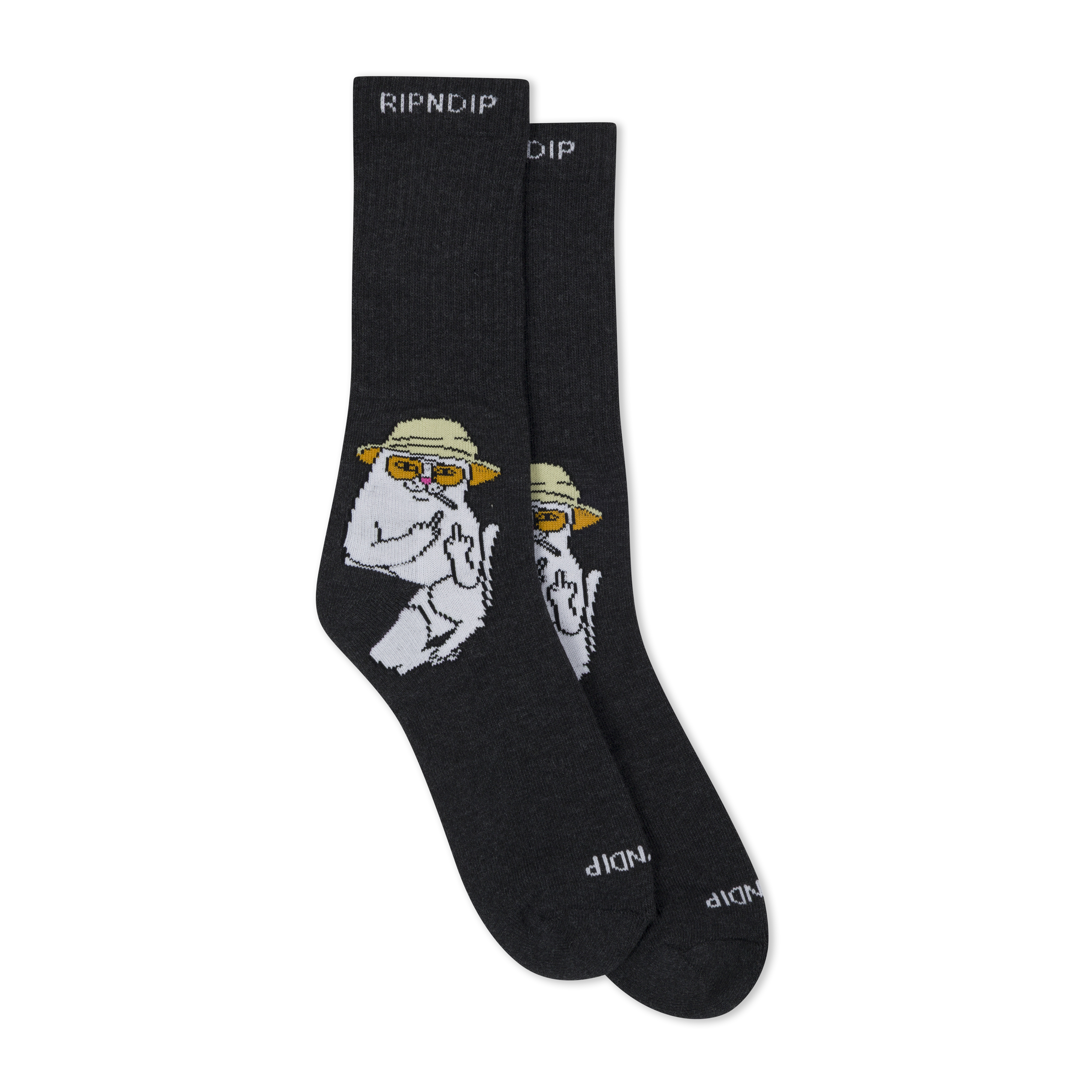 RIPNDIP Nermal S Thompson Socks (Black Heather)
