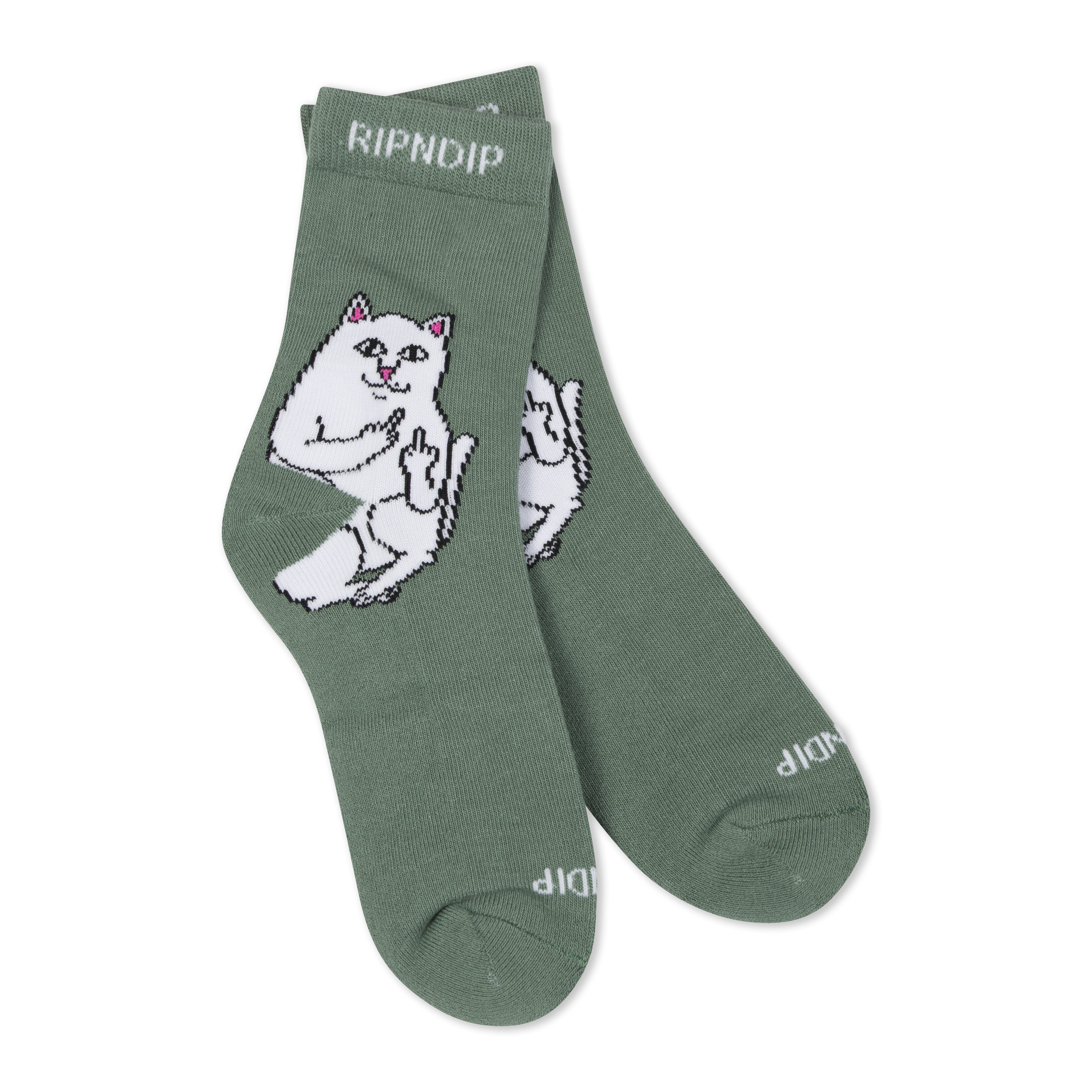 RIPNDIP Lord Nermal Mid Socks (Pine Green)
