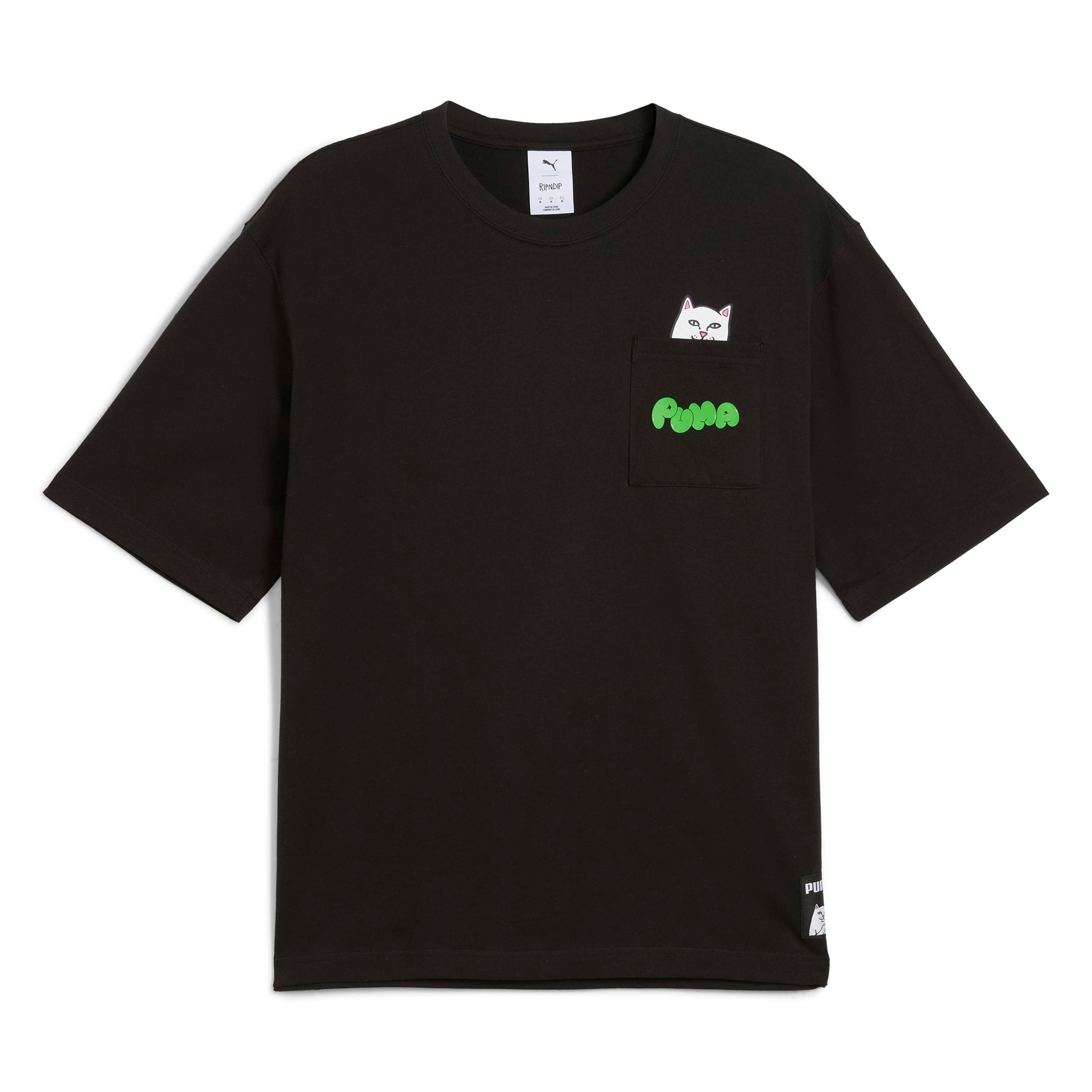 RIPNDIP PUMA x RIPNDIP Lord Nermal Pocket Tee (Black)