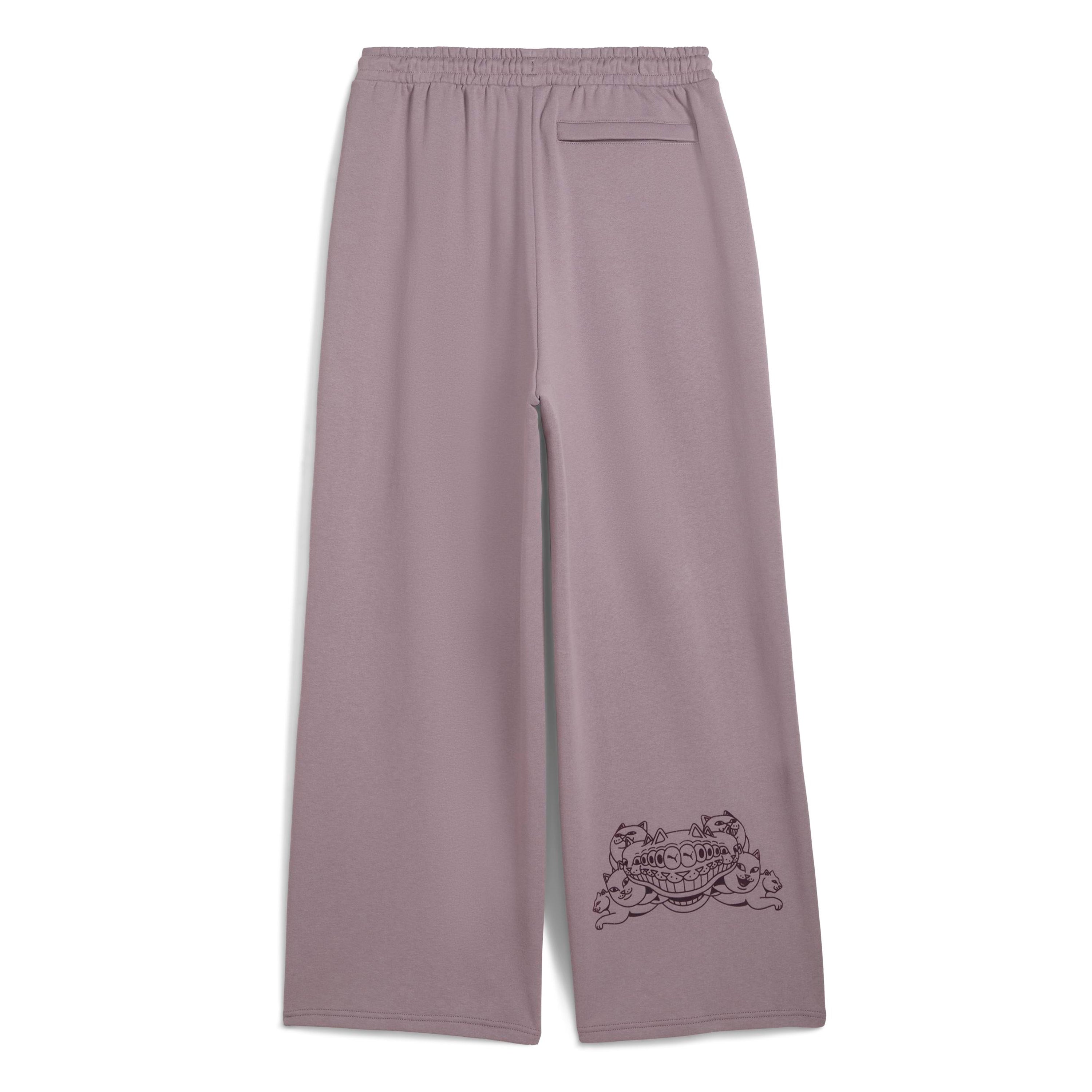 RIPNDIP PUMA X RIPNDIP Oversized Wide Sweatpants (Plum Jam)