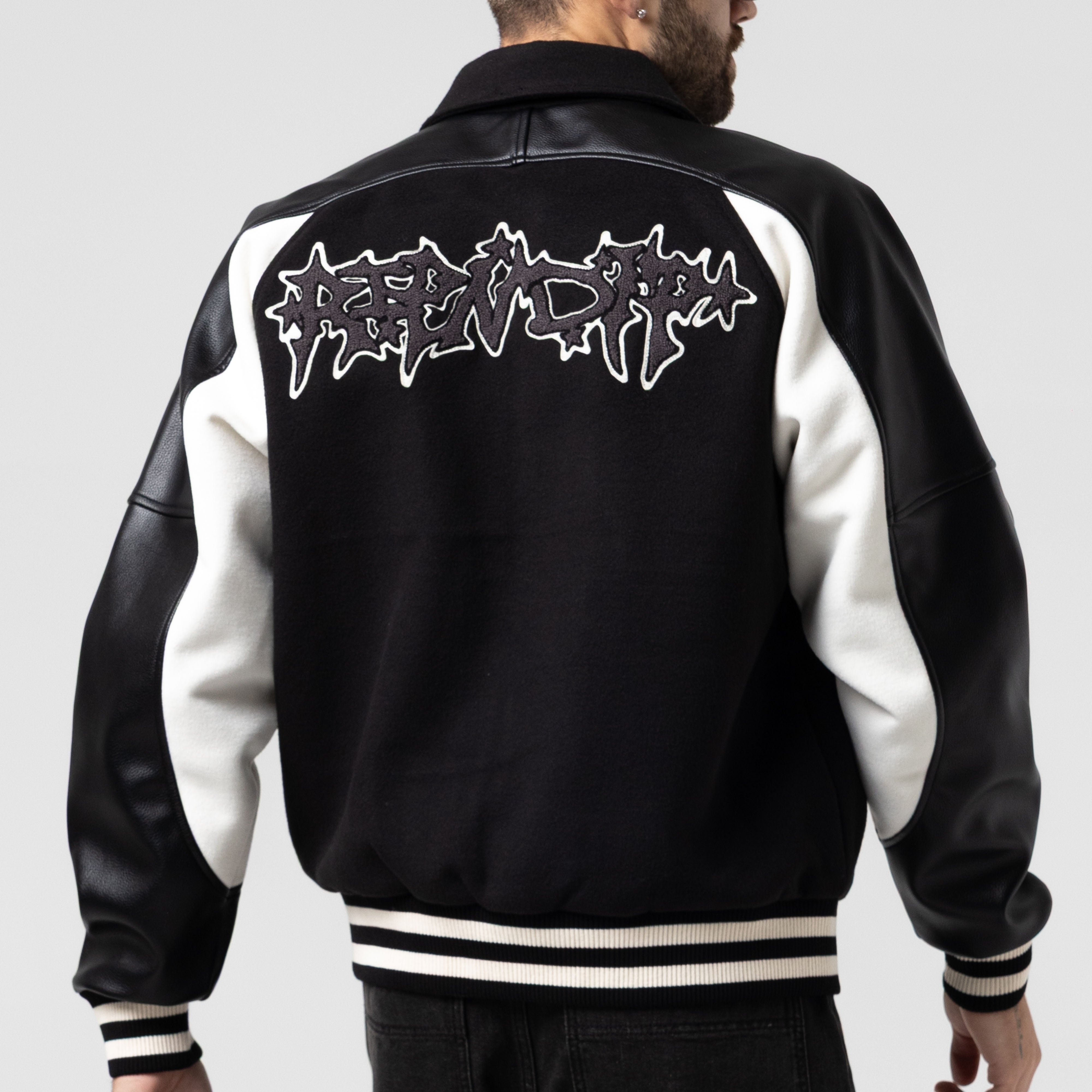 RIPNDIP Luther Leather Jacket (Black / Sand)