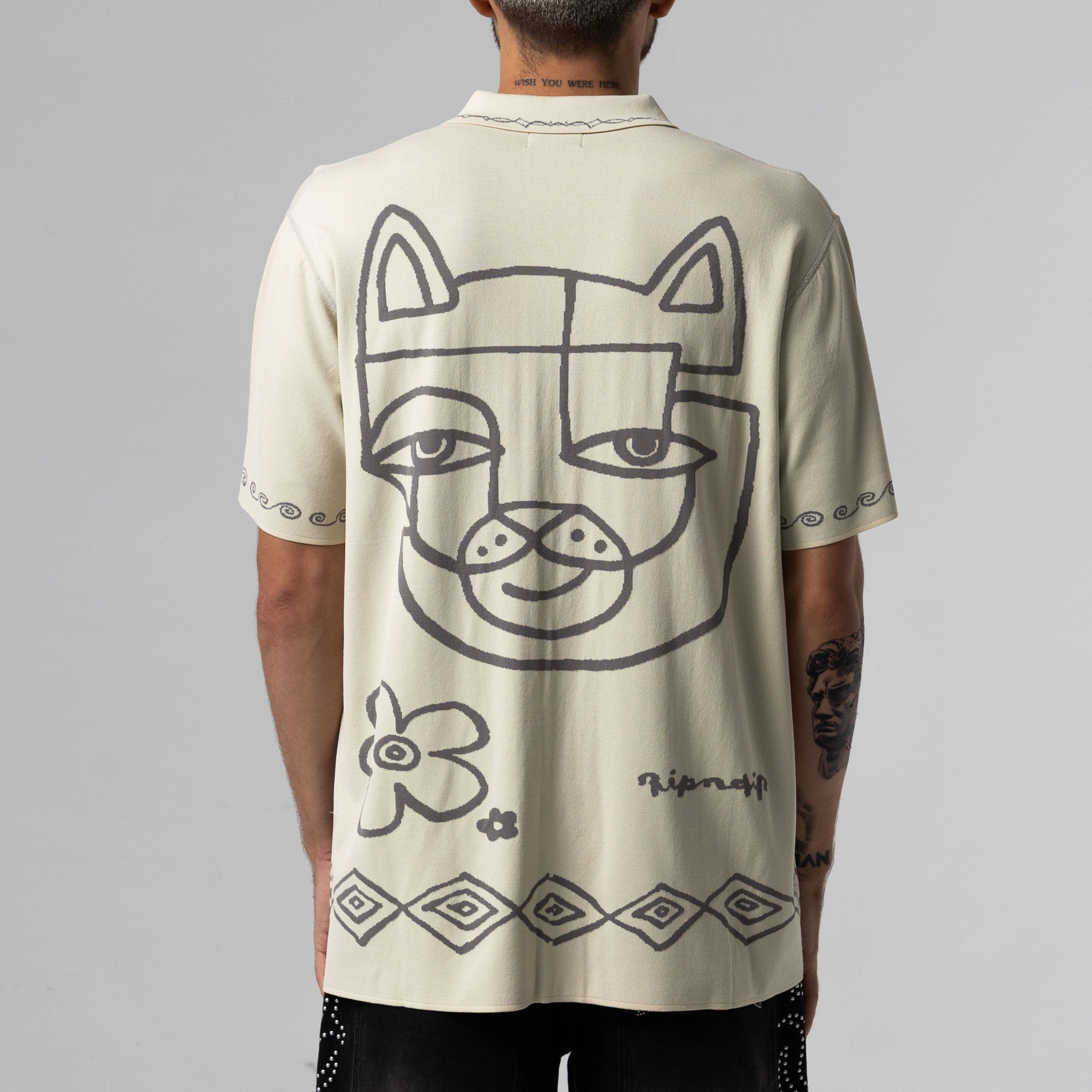 RIPNDIP Blonded Reversible Button Up (Sand / Charcoal)
