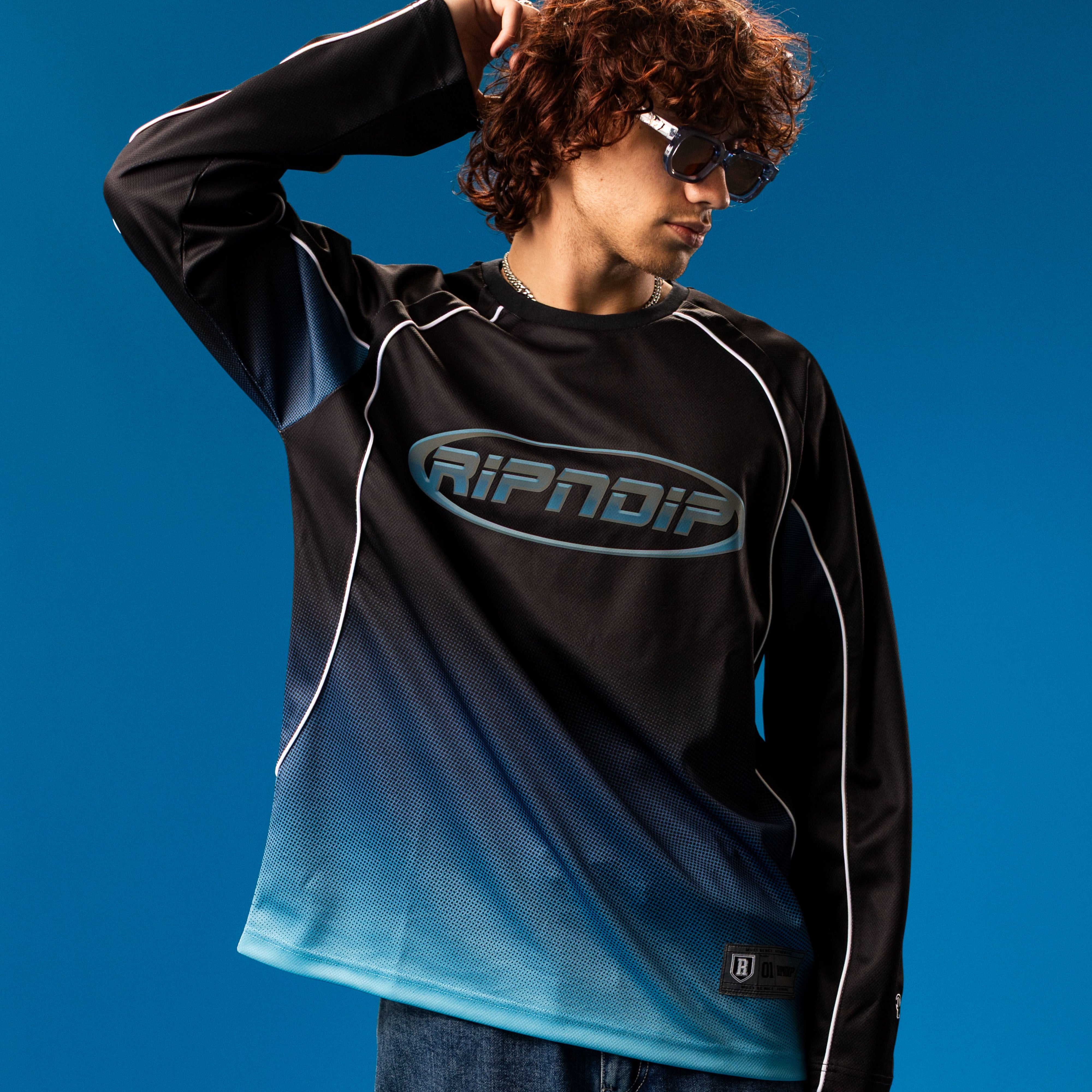 RIPNDIP Surround Sound Hockey Jersey (Black / Blue)