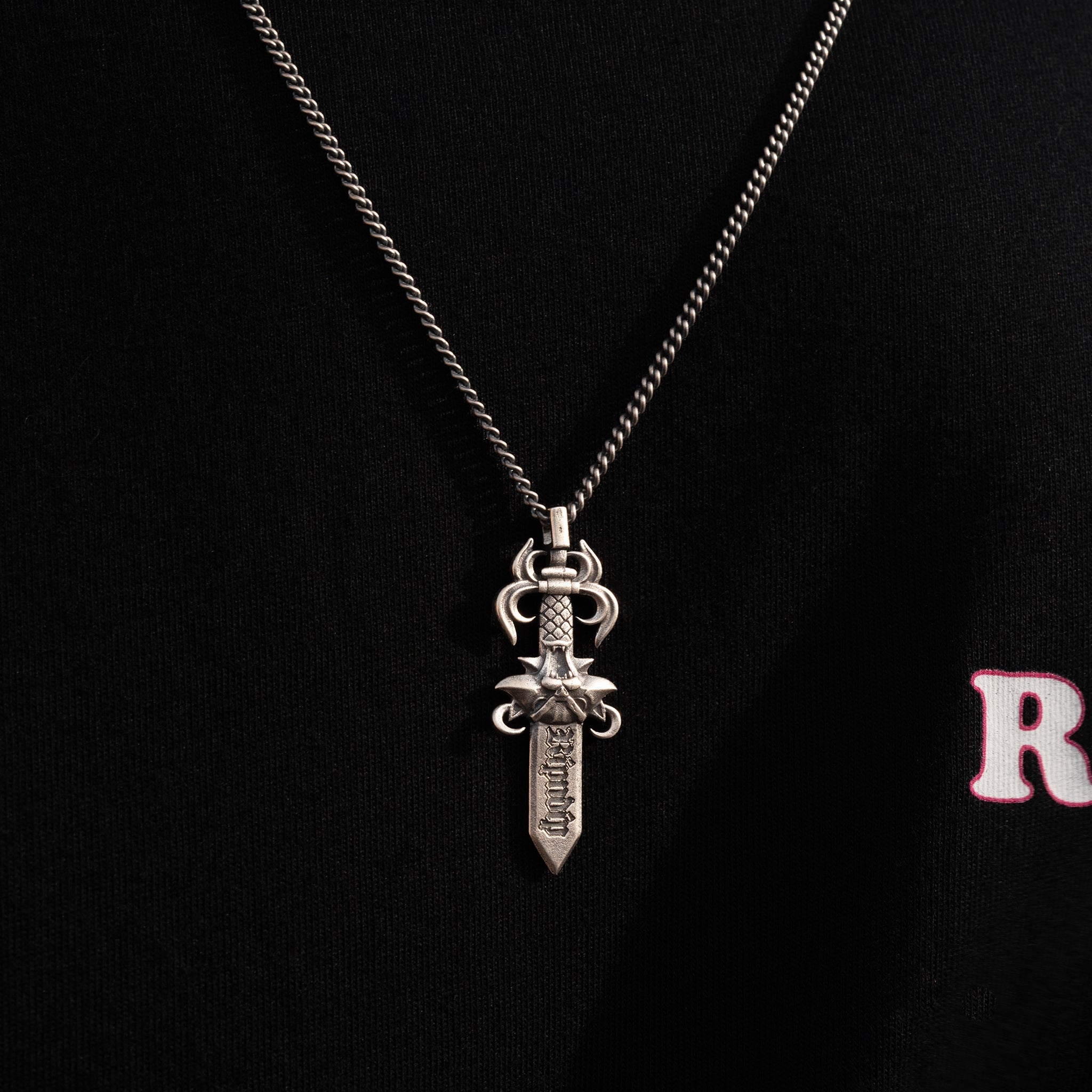 RIPNDIP Nerm Dagger Necklace (Silver)