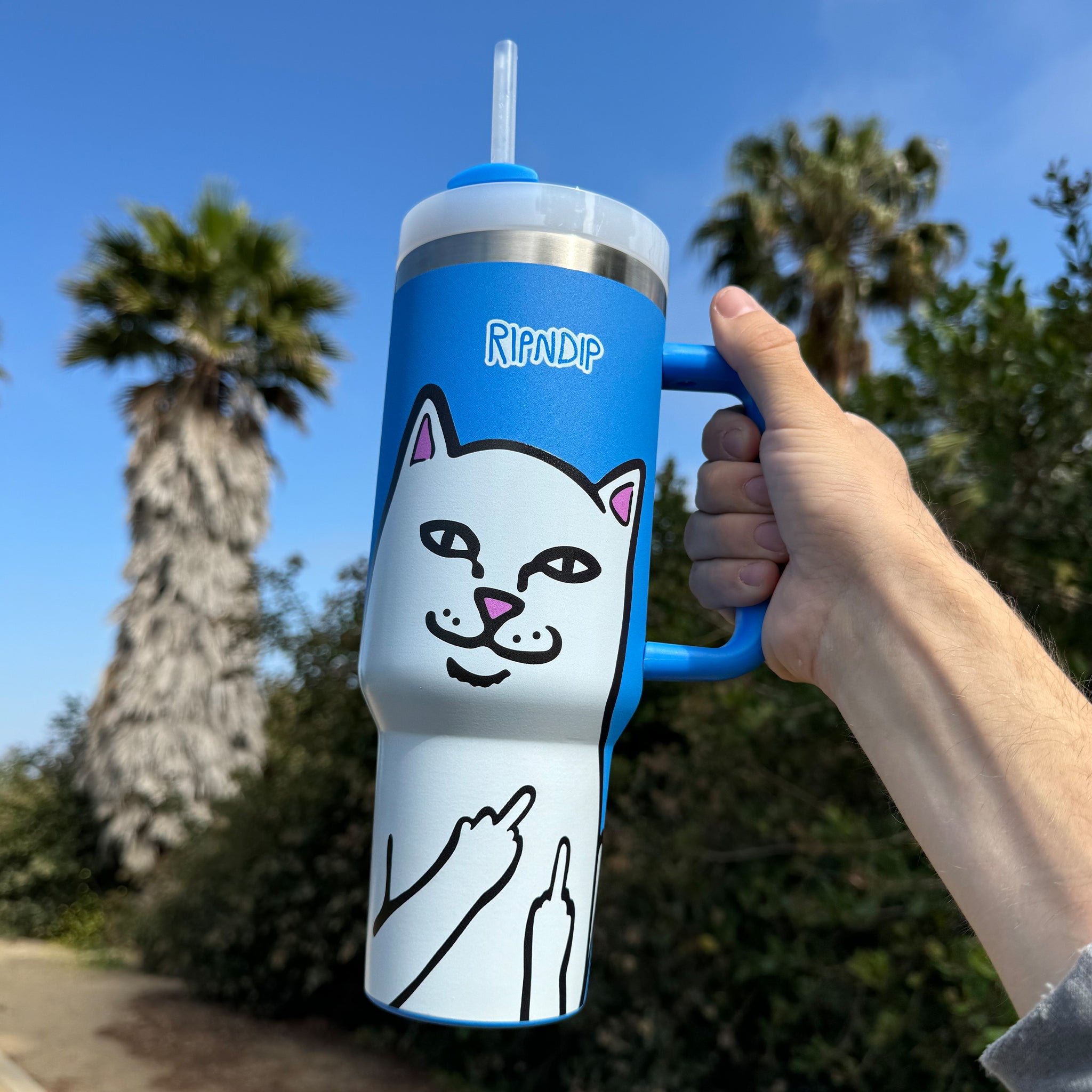 RIPNDIP Lord Nermal Big Ol Cup Tumbler (Blue)